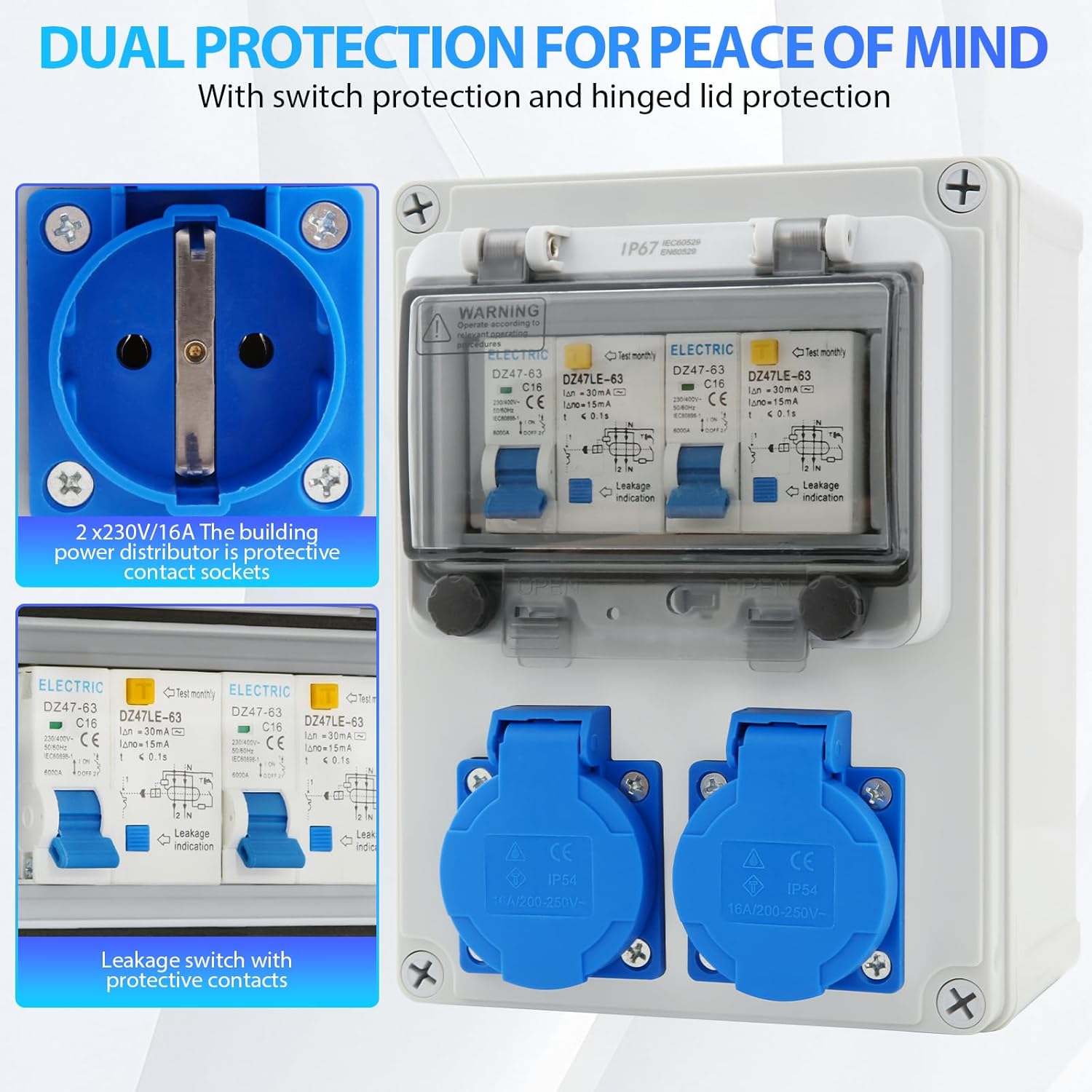 Distributore di Corrente da Parete 16A IP67 - immagine 4