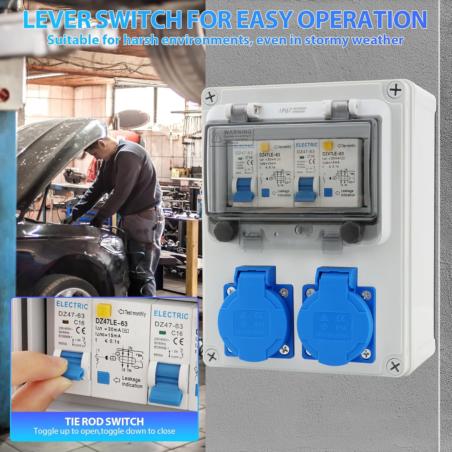 Distributore di Corrente da Parete 16A IP67 - immagine 5