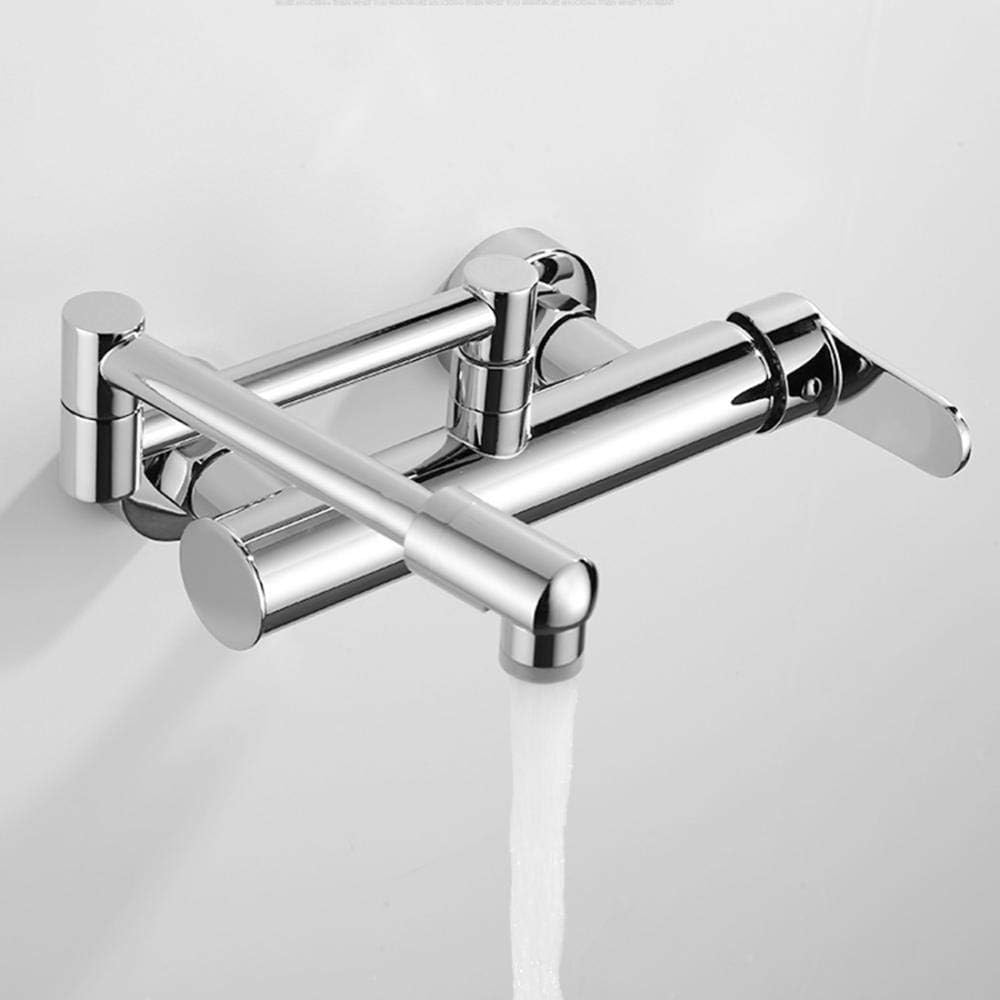 Rubinetto Cucina a Muro Caldo/Freddo Pieghevole Rame - immagine 3