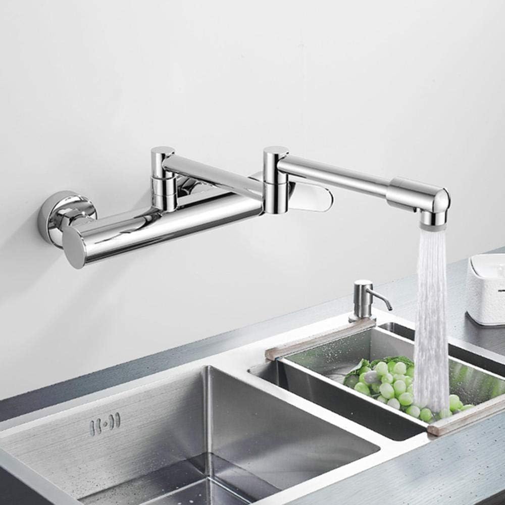 Rubinetto Cucina a Muro Caldo/Freddo Pieghevole Rame - immagine 7