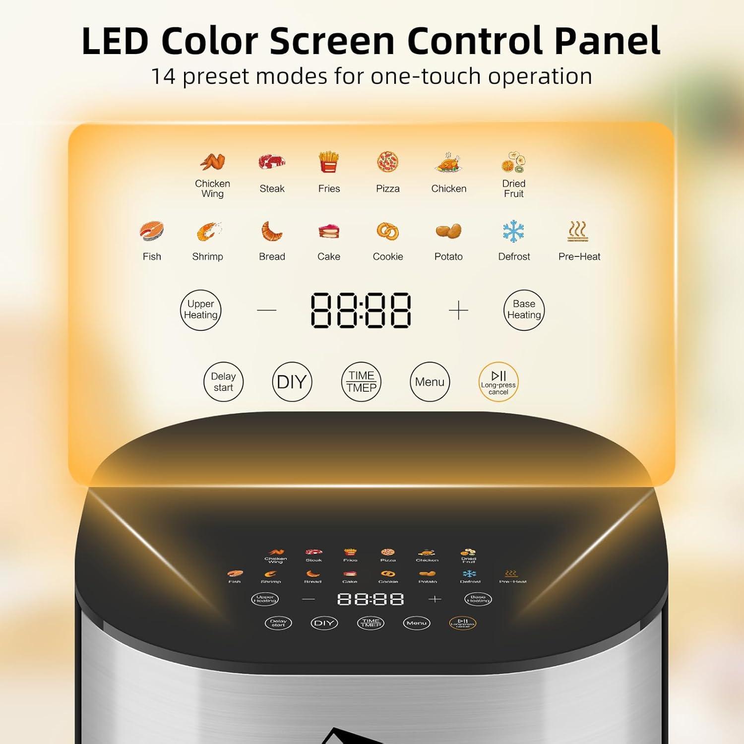 Uten Friggitrice ad Aria 5,5L Doppia Resistenza con Finestra - immagine 4