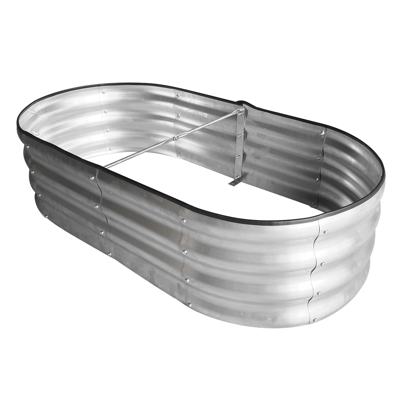 Mardili Kit Aiuola Rialzata in Metallo Zincato 1,2x0,6x0,3m