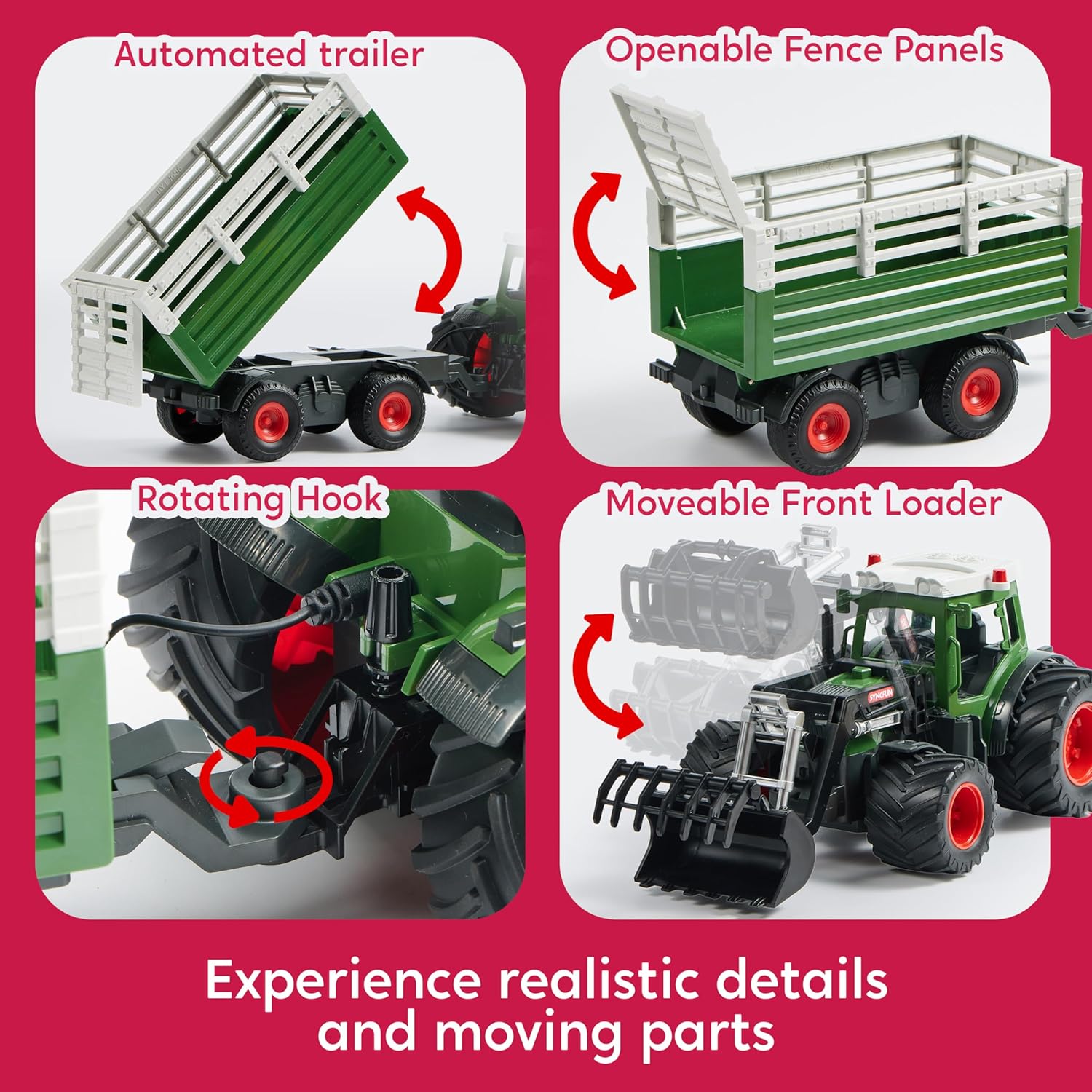 SYNCFUN Set Trattore Telecomandato con Rimorchio - immagine 6