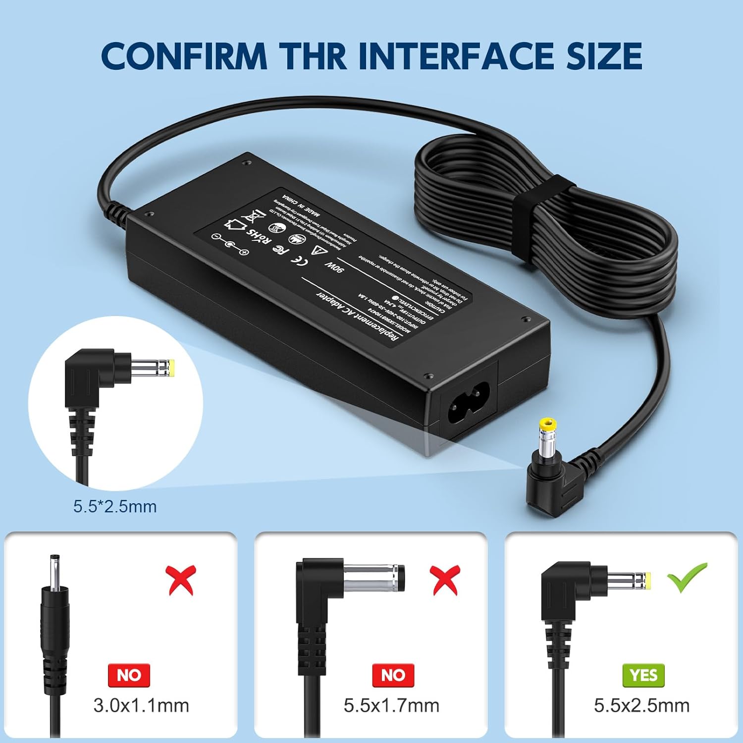 Alimentatore 90W 19V 4.7A 5.5*2.5mm - immagine 3