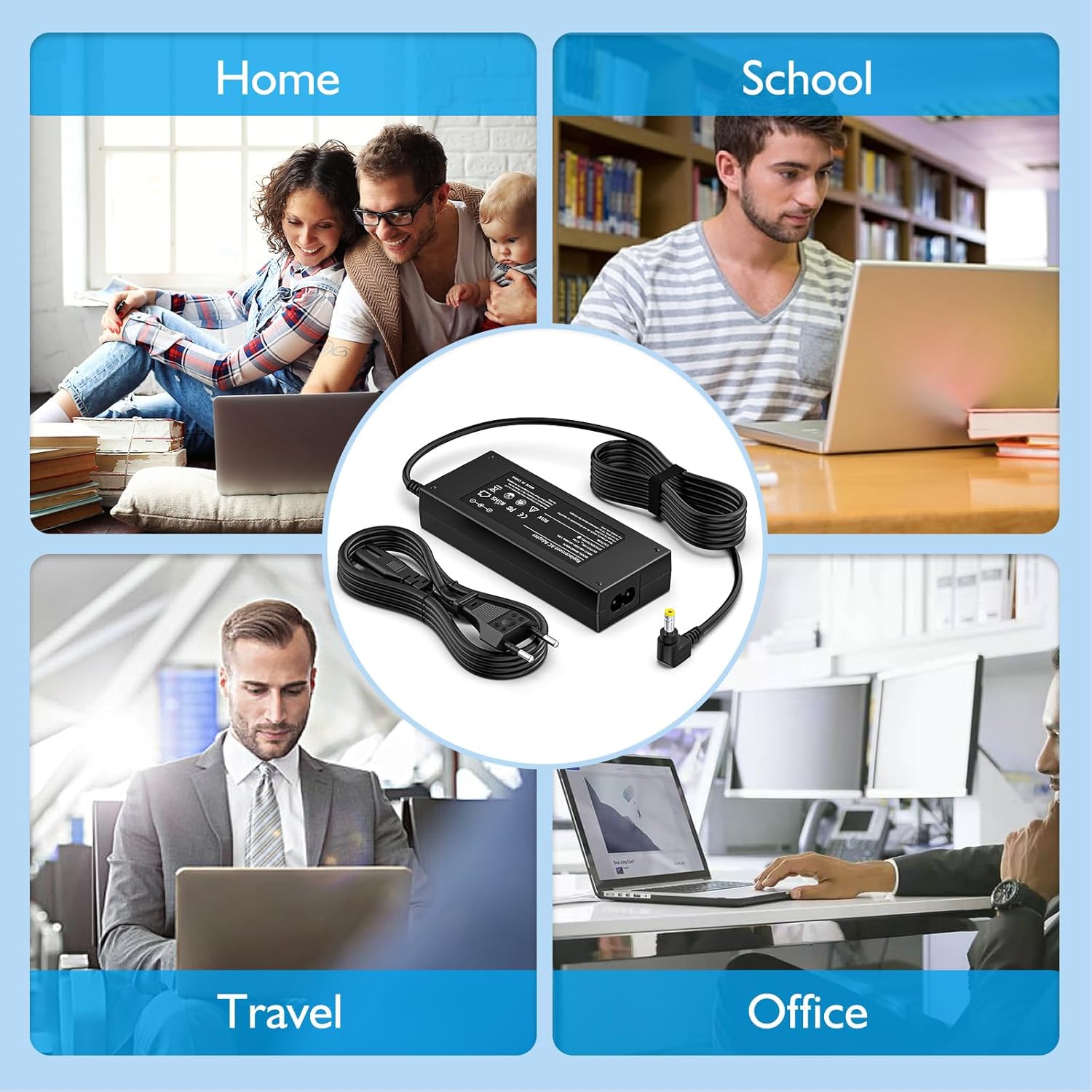 Alimentatore 90W 19V 4.7A 5.5*2.5mm - immagine 6