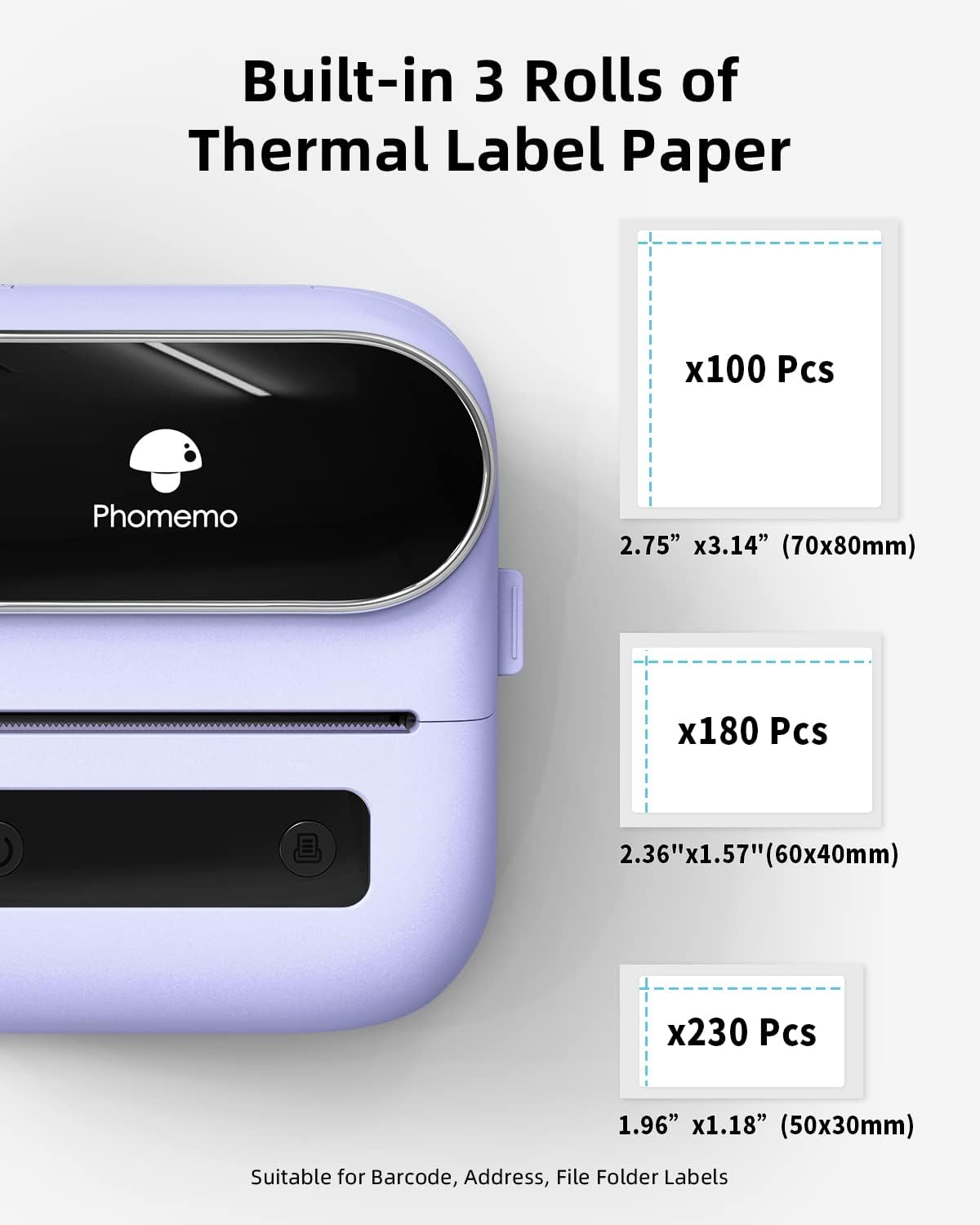 Phomemo M220 Stampante Etichette Bluetooth Portatile - immagine 3