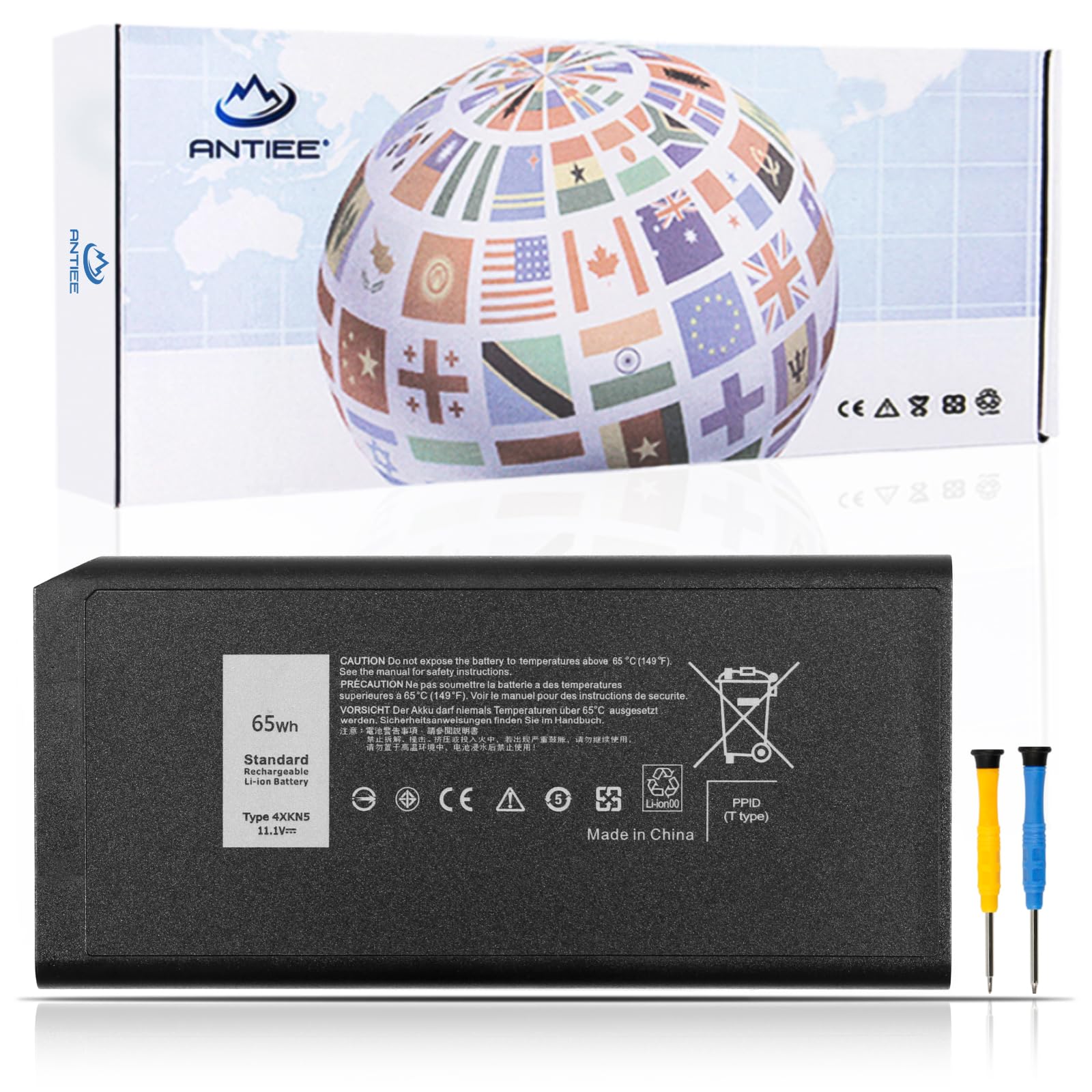 Antiee Batteria 65Wh per Dell Latitude 5404 5414 E5404