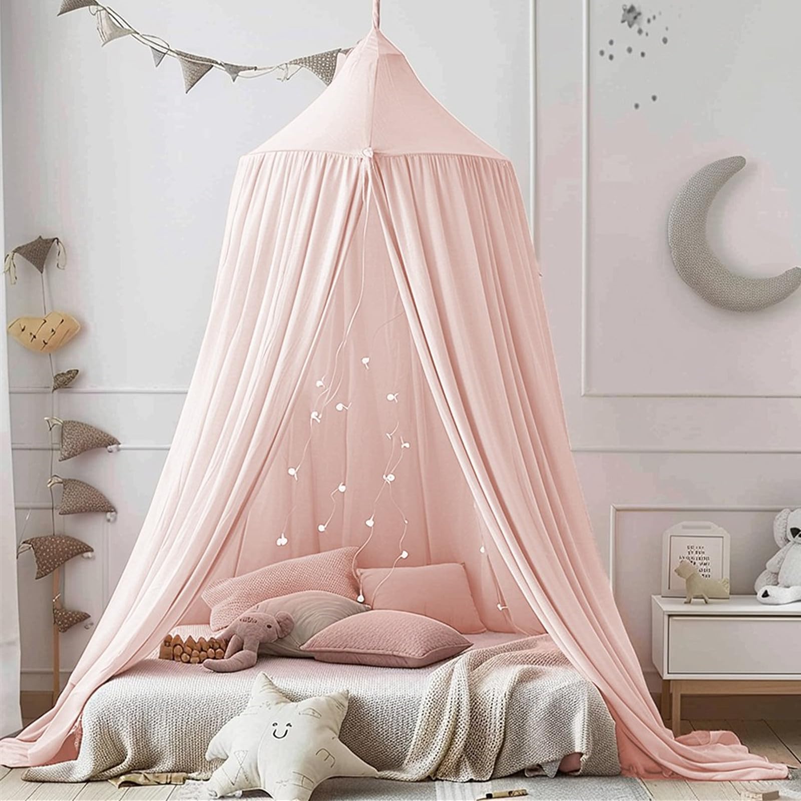 Ginkago Baldacchino per Letto Bambina - Rosa Chiaro
