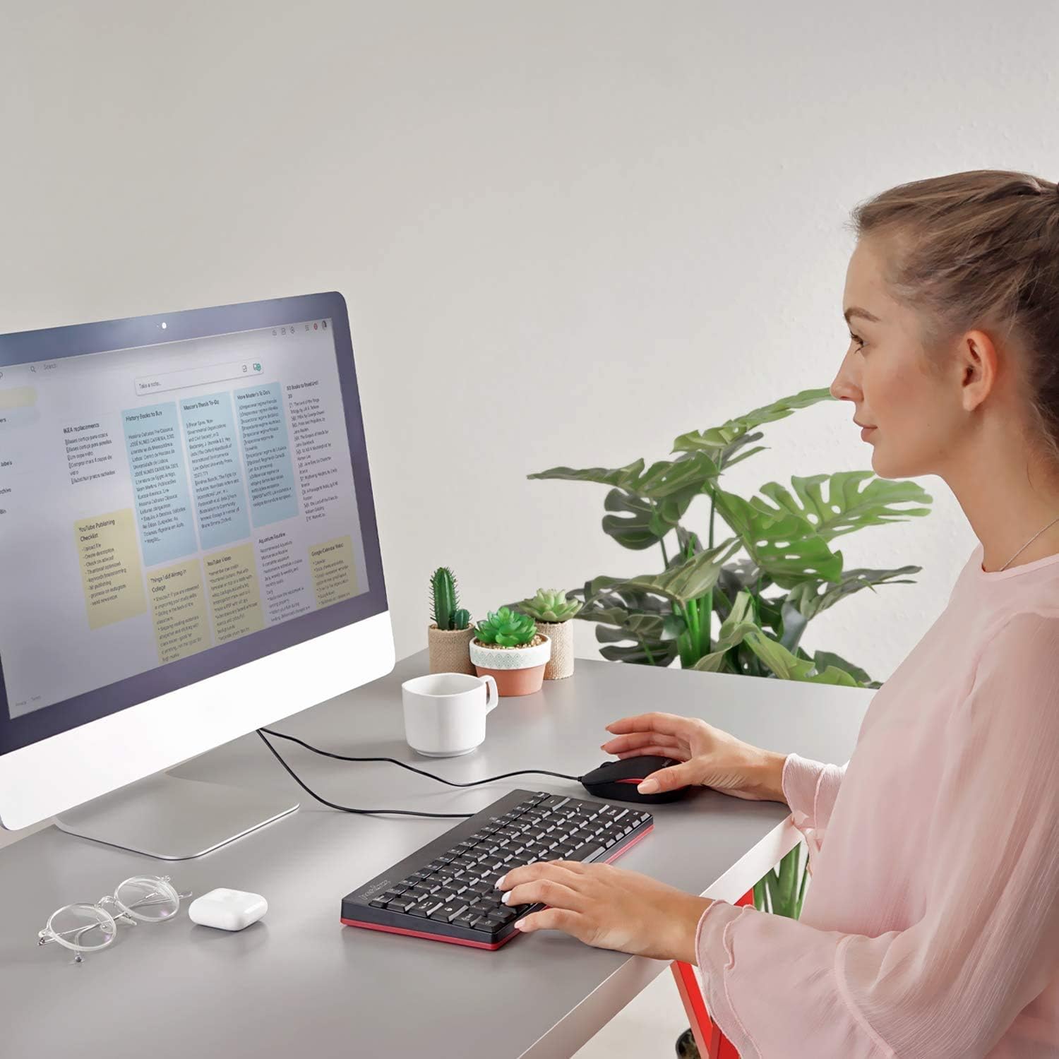 Perixx PERIBOARD-422 Mini Tastiera USB-C, Nera - immagine 6