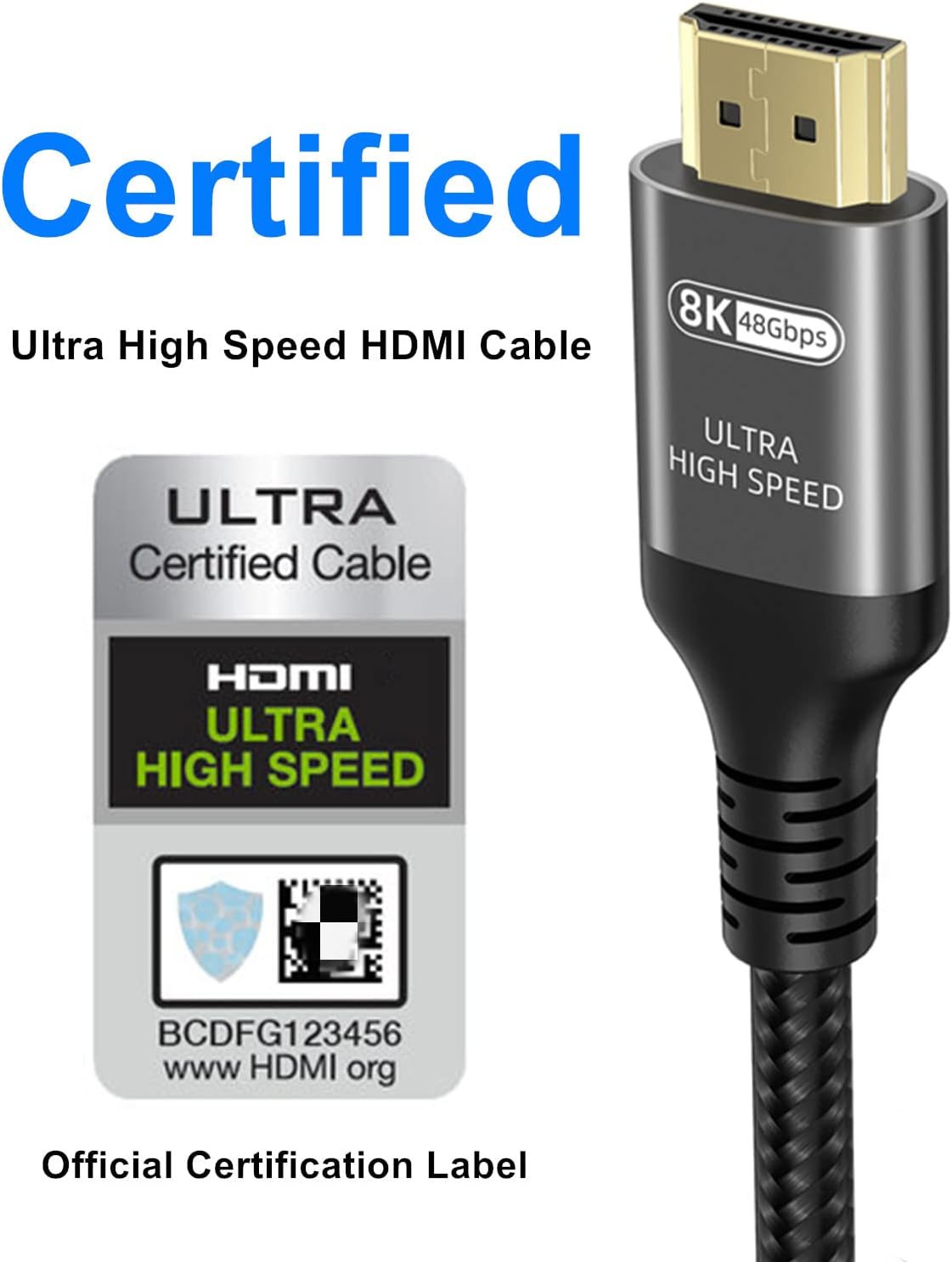 Ubluker Cavo HDMI 48Gbps 2M - Certificato Ultra Elevata Velocità - immagine 2