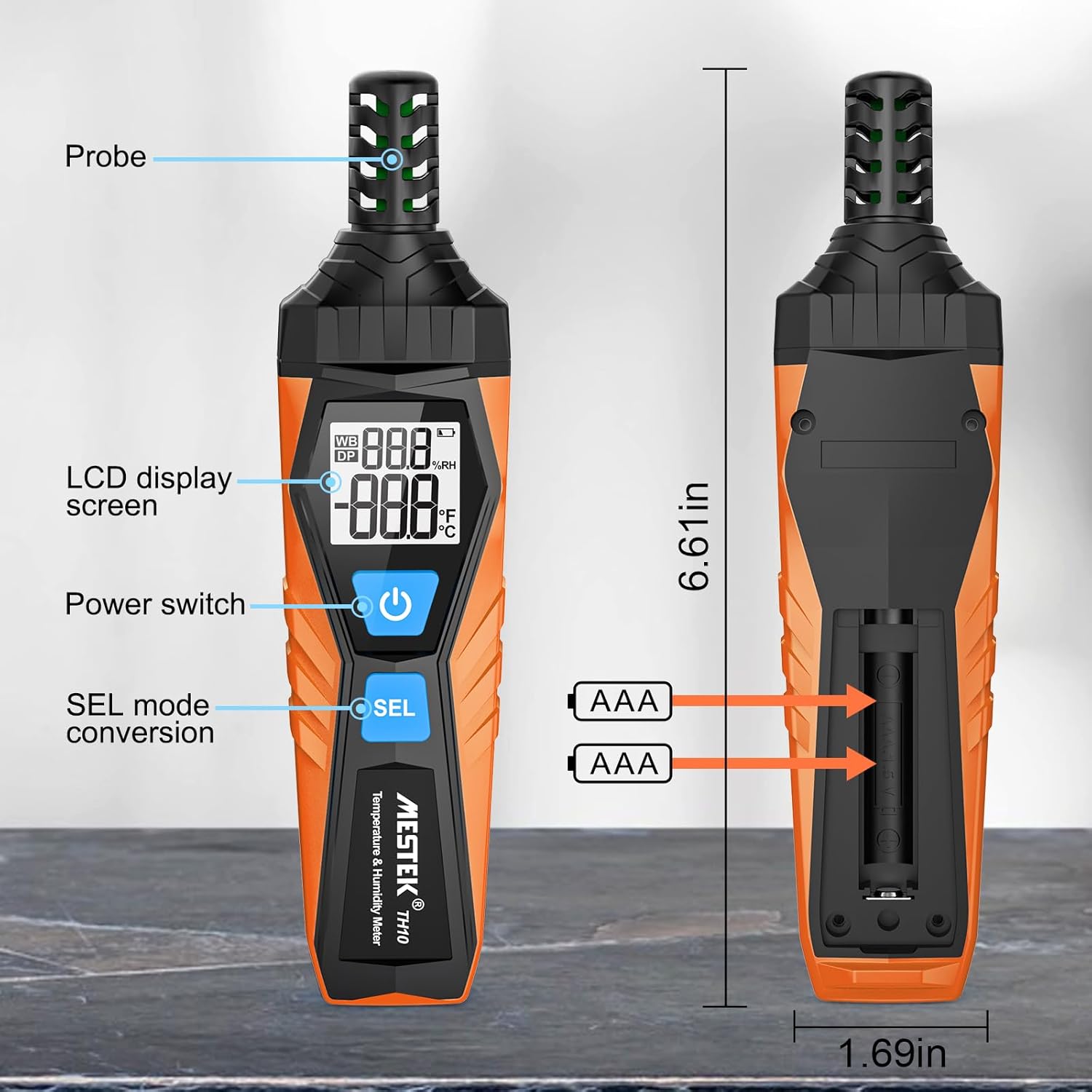 Mestek Termometro Igrometro Digitale Mini - immagine 6