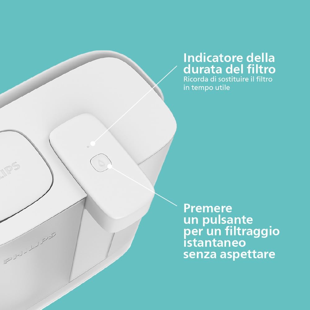 Philips Water Caraffa Filtrante Instant 3L - immagine 2