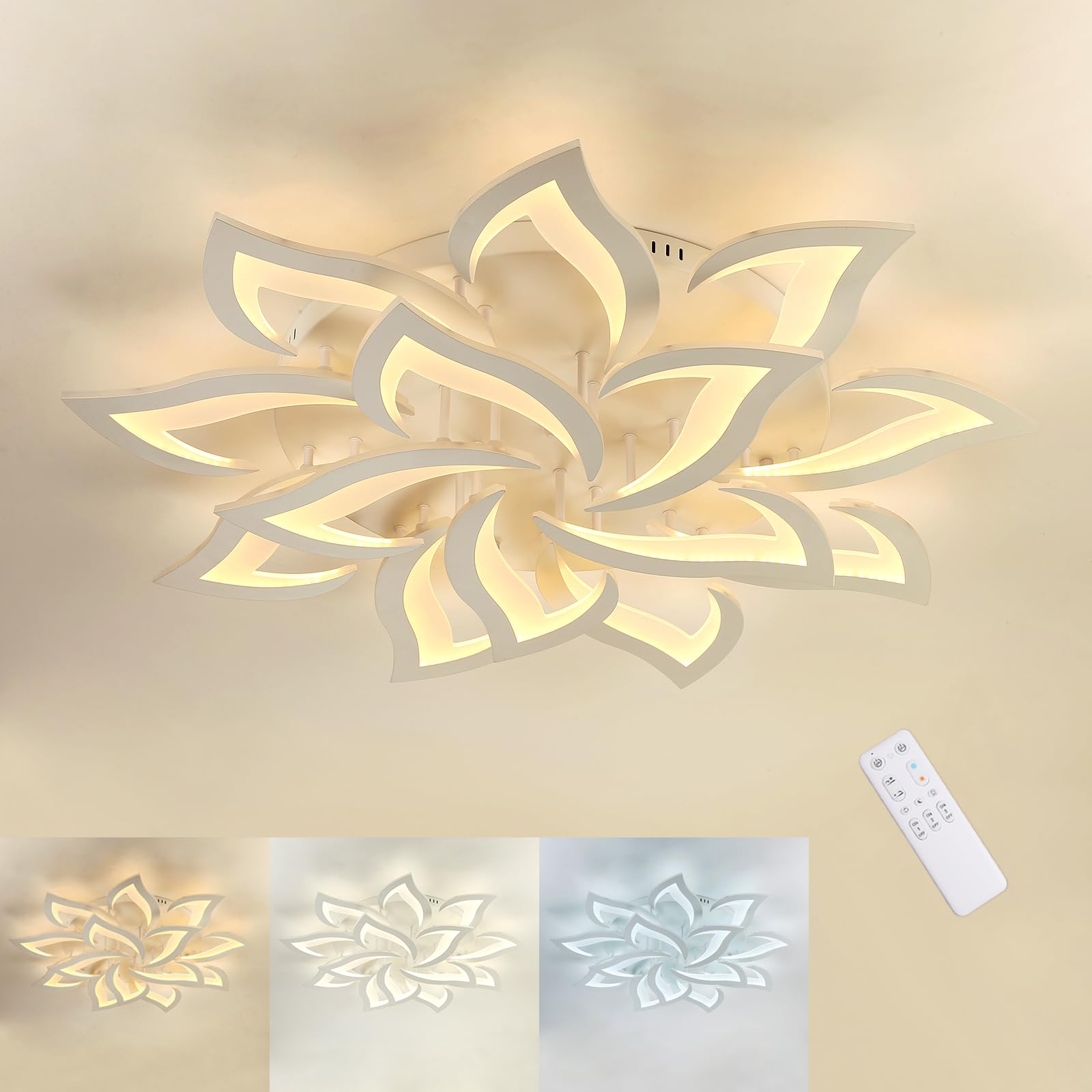 Mounm Plafoniera LED Soffitto Dimmerabile 84W 8400lm