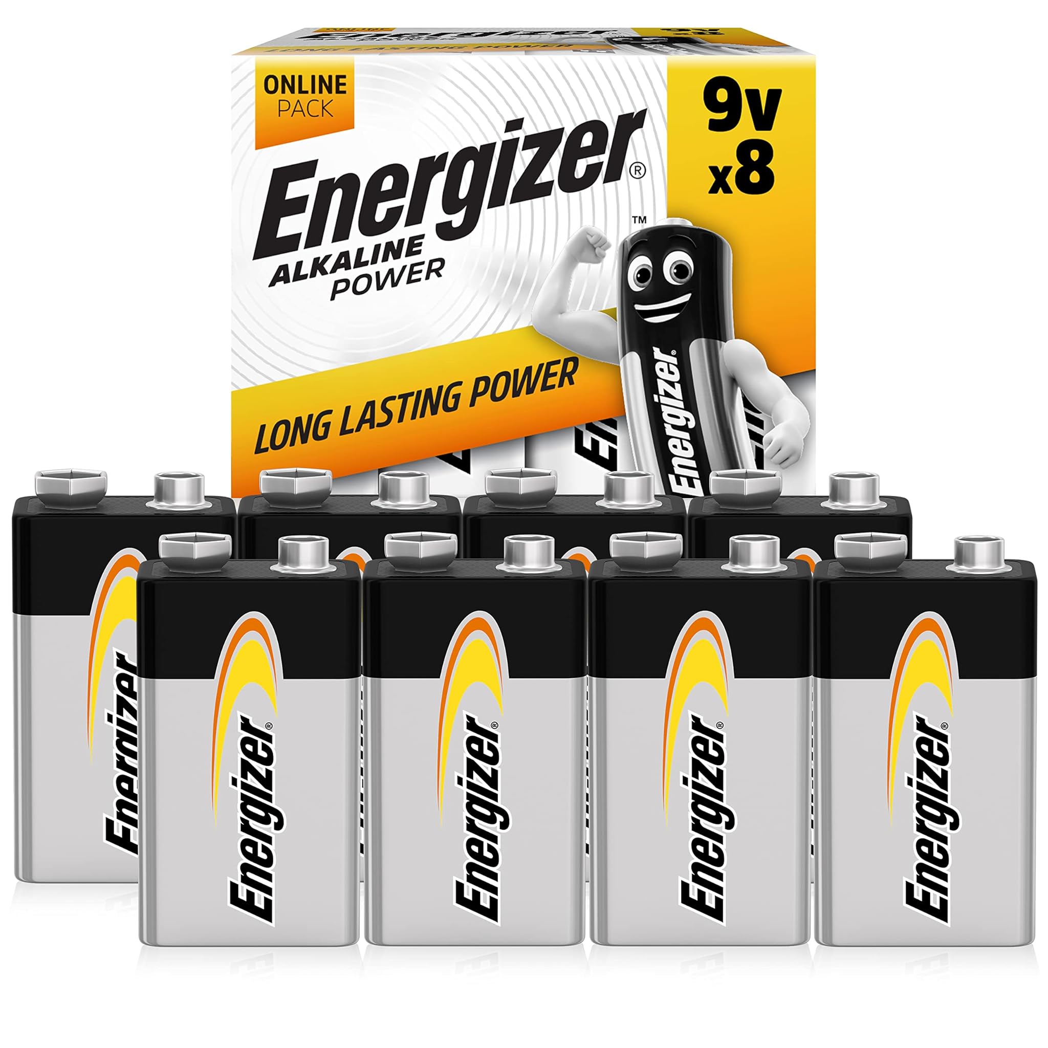 Energizer Alkaline Power - Batterie 9V (8 pezzi)