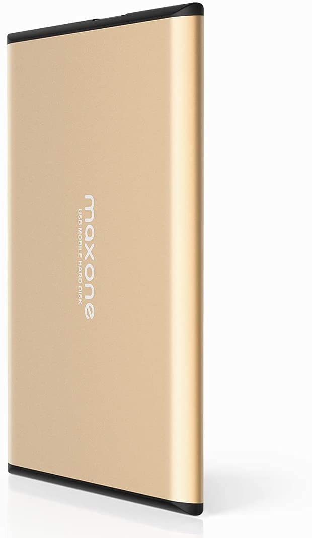 Maxone Hard disk esterno portatile USB 3.0/2.0 500GB, Gold