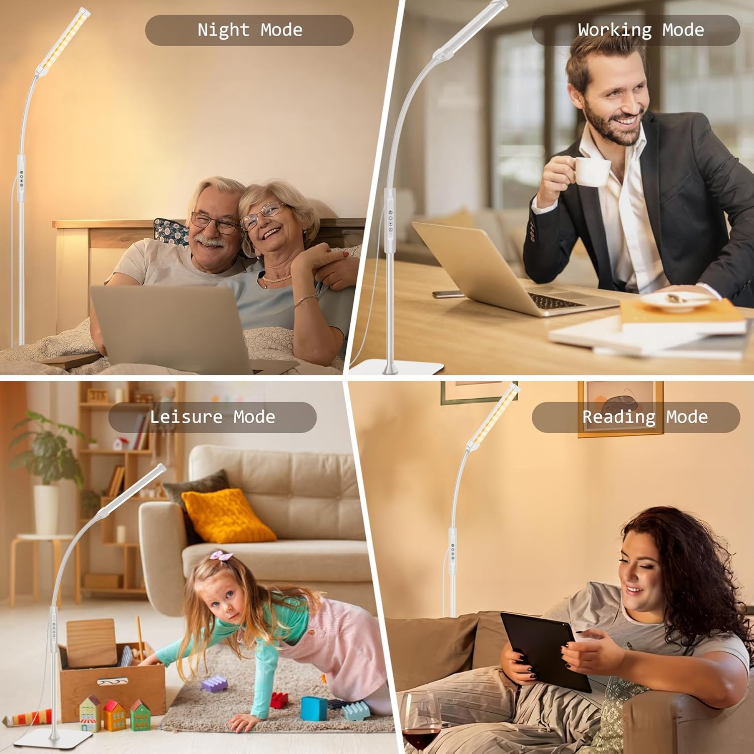 Lampada da Terra LED Touch Control con Telecomando - immagine 5