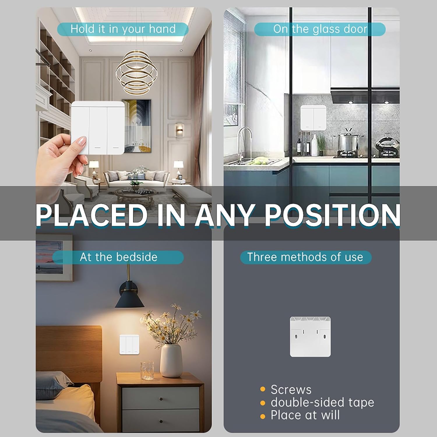 Kit Interruttore Luce Smart WiFi - 3 Ricevitori, 1 Interruttore - immagine 3