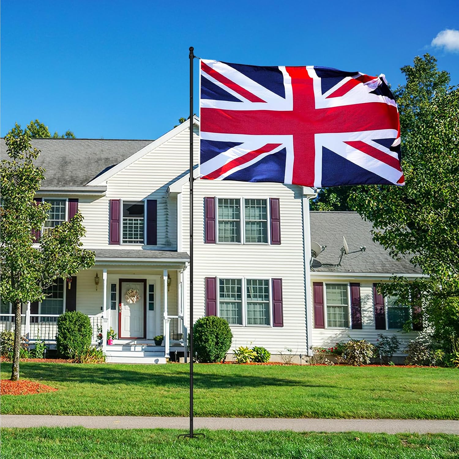 ZMTECH Asta per Bandiera da Giardino 300 cm, Nera - immagine 7