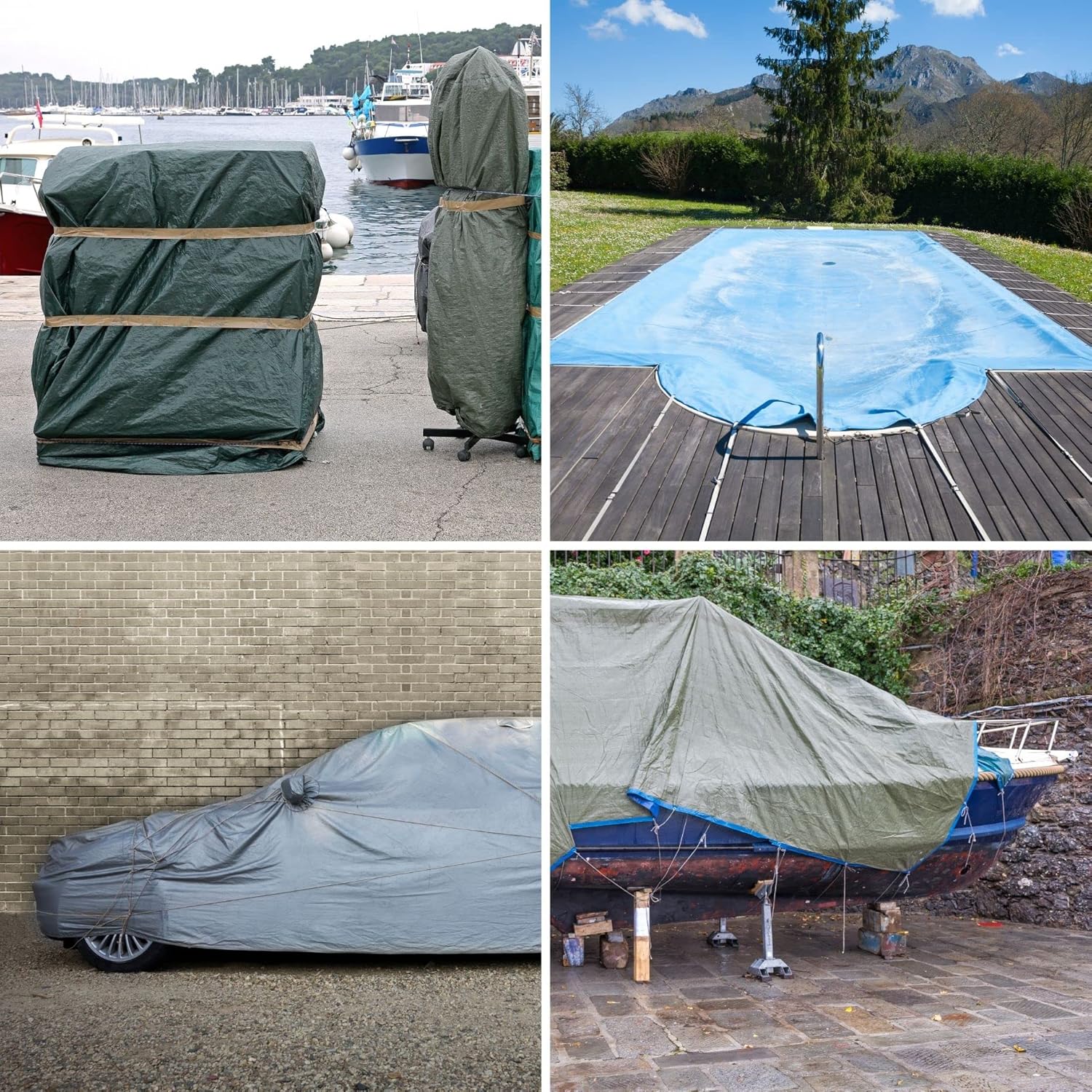 GARDENIX Telone multiuso in tessuto, marrone 200 g/m² (10 m x 10 m) - immagine 4