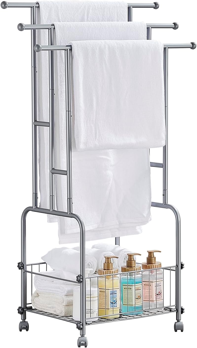 Liubei Portasciugamani Bagno a 3 Livelli, Grigio