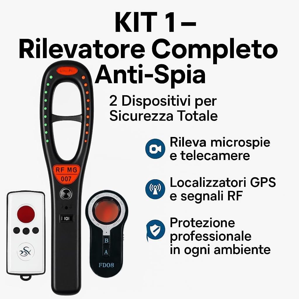 Rilevatori di Microspie e Telecamere Kit 2 Dispositivi - immagine 2
