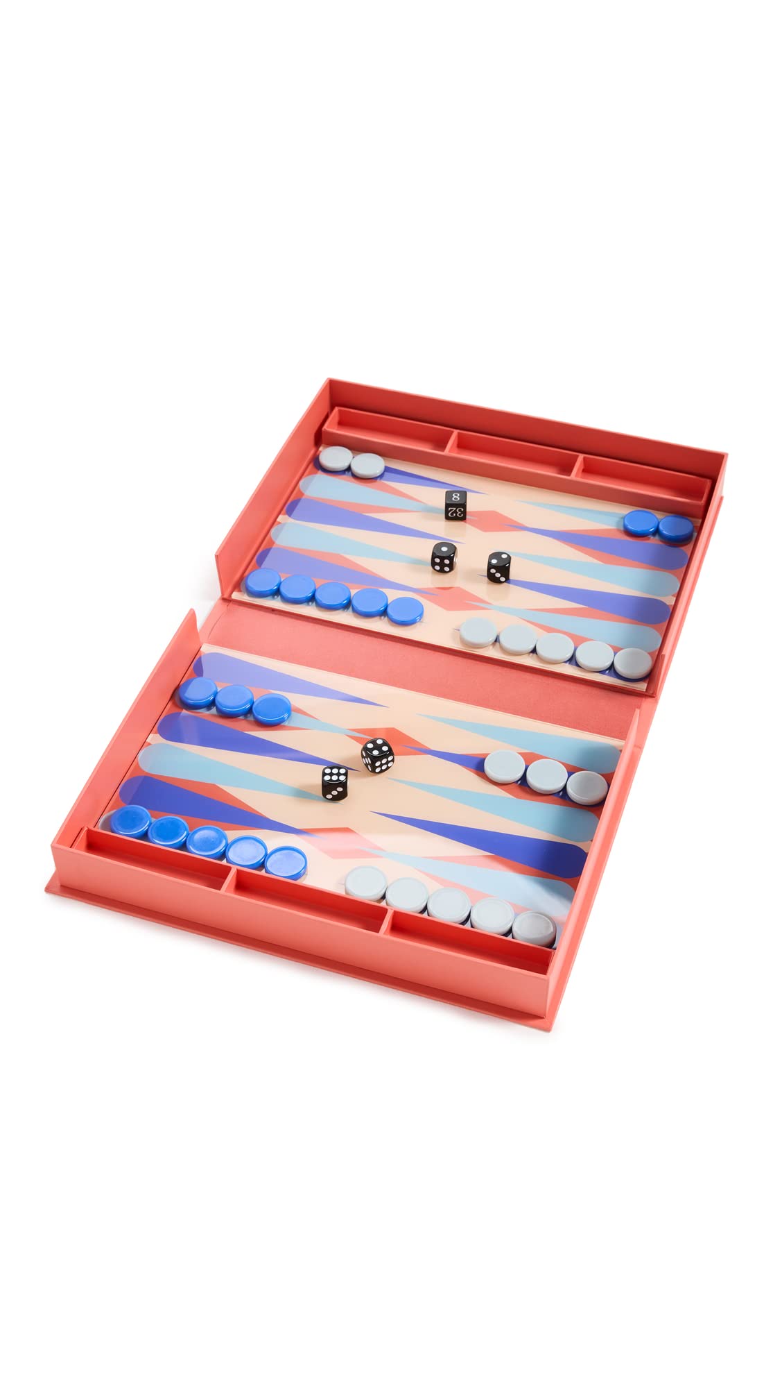 Backgammon Black Series Aquamarine Games De 40x20 Cm | Tablero De Madera Plegable Con Fichas Grandes Y Dados
