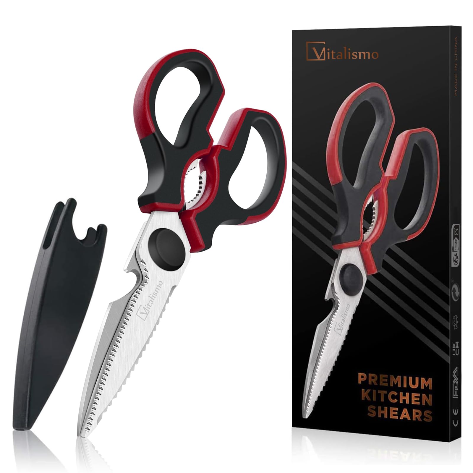 Forbici da Cucina Professionali Multiuso in Acciaio Inox