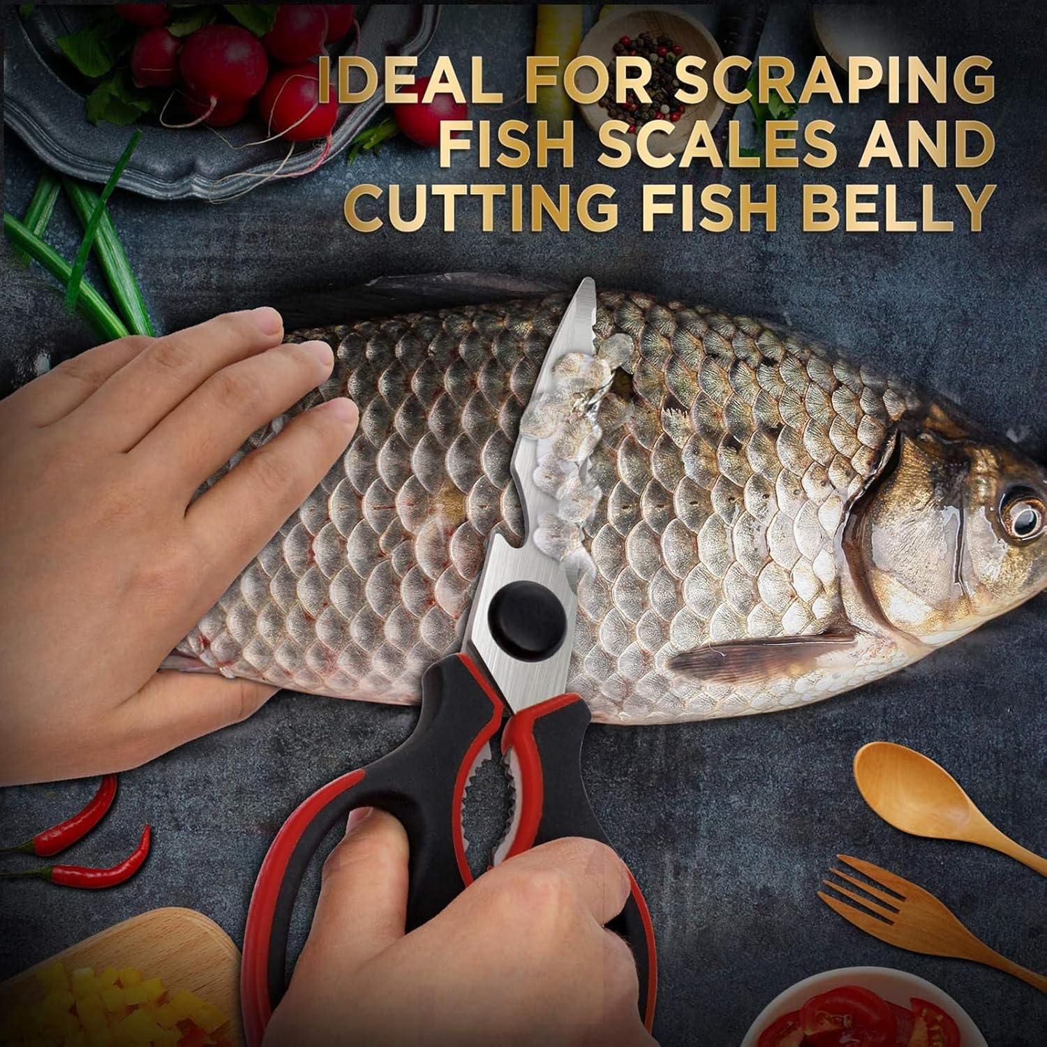 Forbici da Cucina Professionali Multiuso in Acciaio Inox - immagine 4