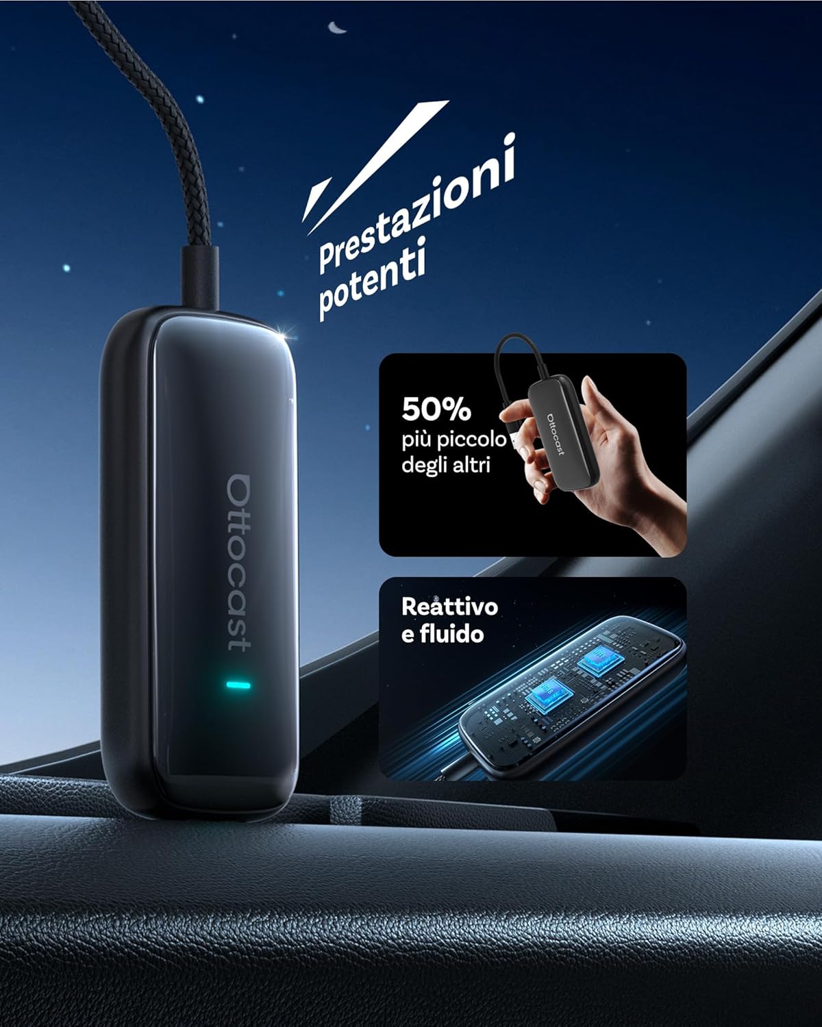 Ottocast Play2video Ultra 2026 - CarPlay e Android Auto Wireless - immagine 5