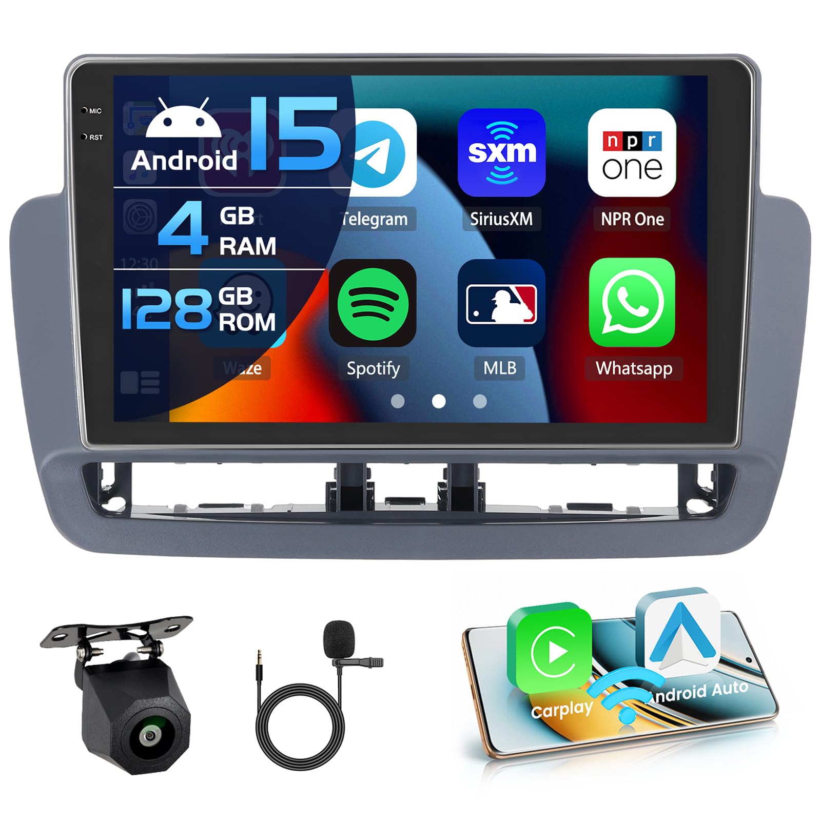 Autoradio Android 15 per Seat Ibiza 2012-2015 9'' In-Cell