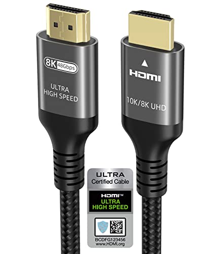 Ubluker Cavo HDMI 48Gbps 0.5M Certificato Ultra High Speed