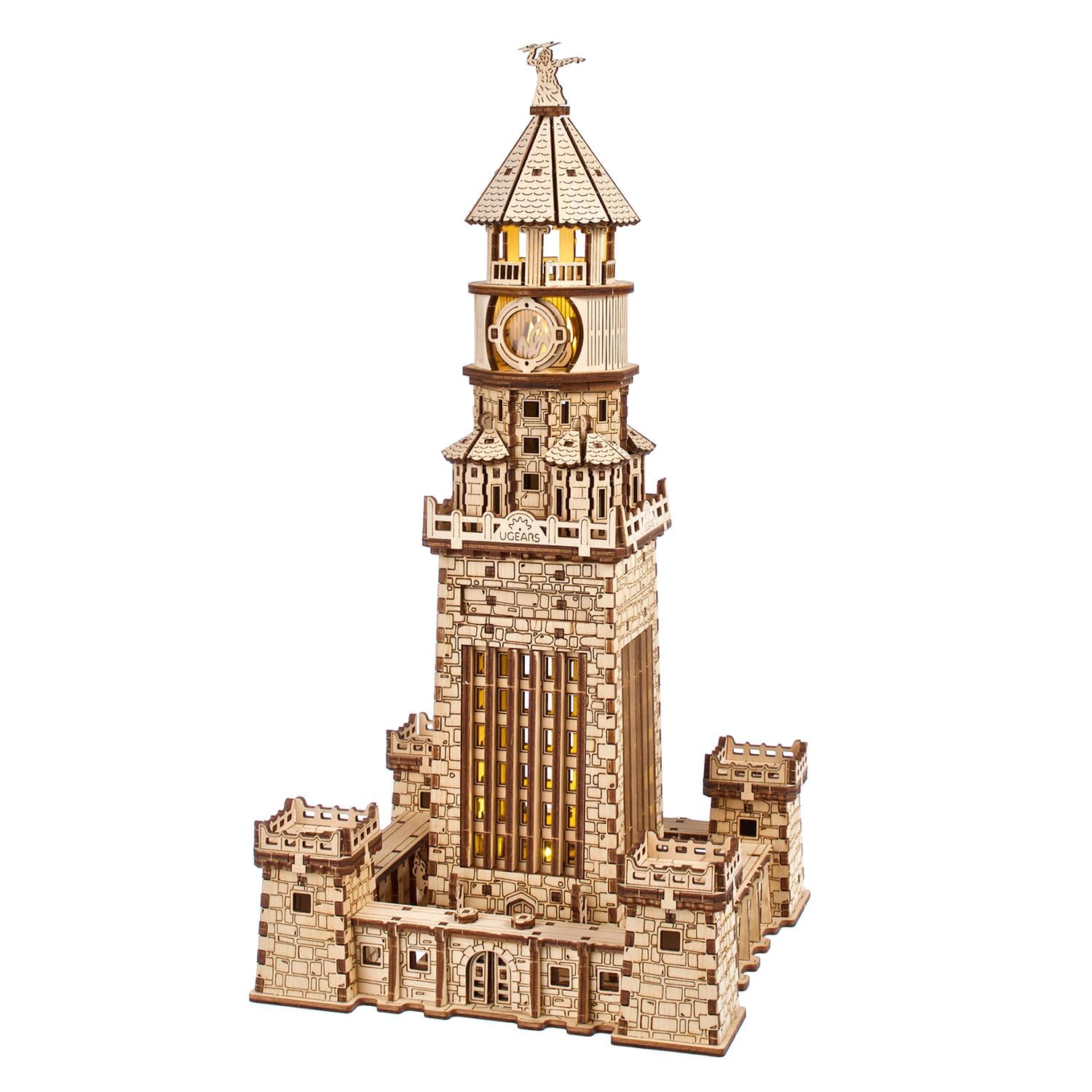 Ugears Faro di Alessandria - Puzzle 3D in Legno con LED