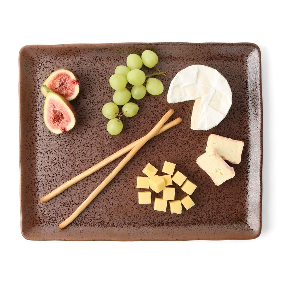 Holst Porzellan RT 233 Piatto in Porcellana 33 x 27 cm Re-Active Tierra, Marrone