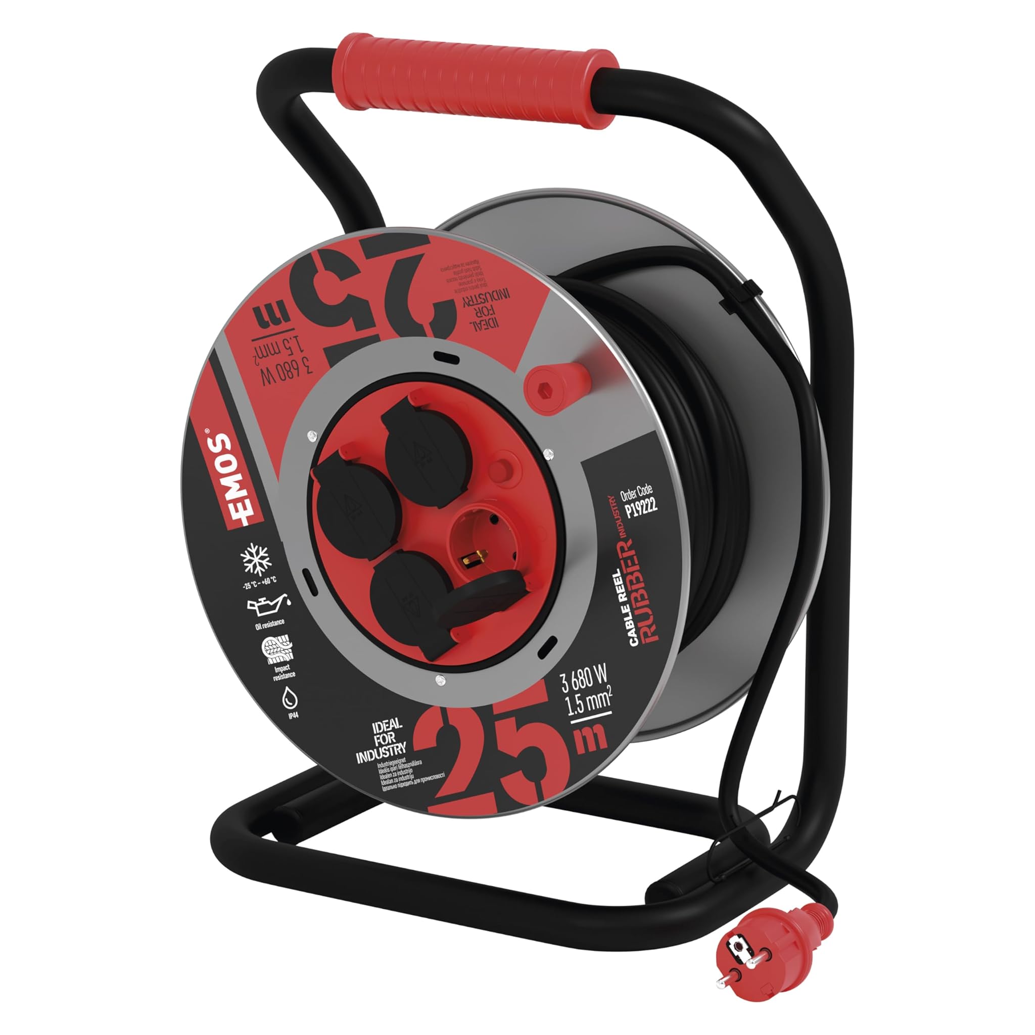 Emos Avvolgicavo per Esterni 25m H07RN 1,5mm²