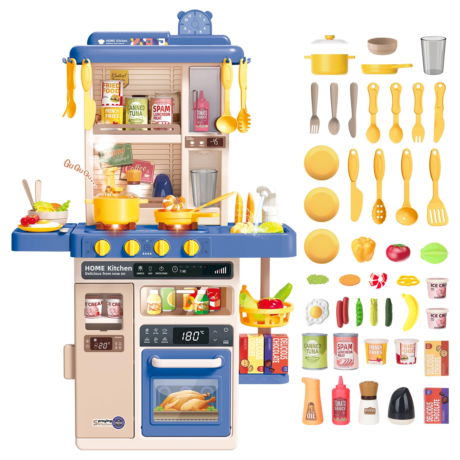 Deao Cucina per Bambini My Little Chef con 50 Accessori