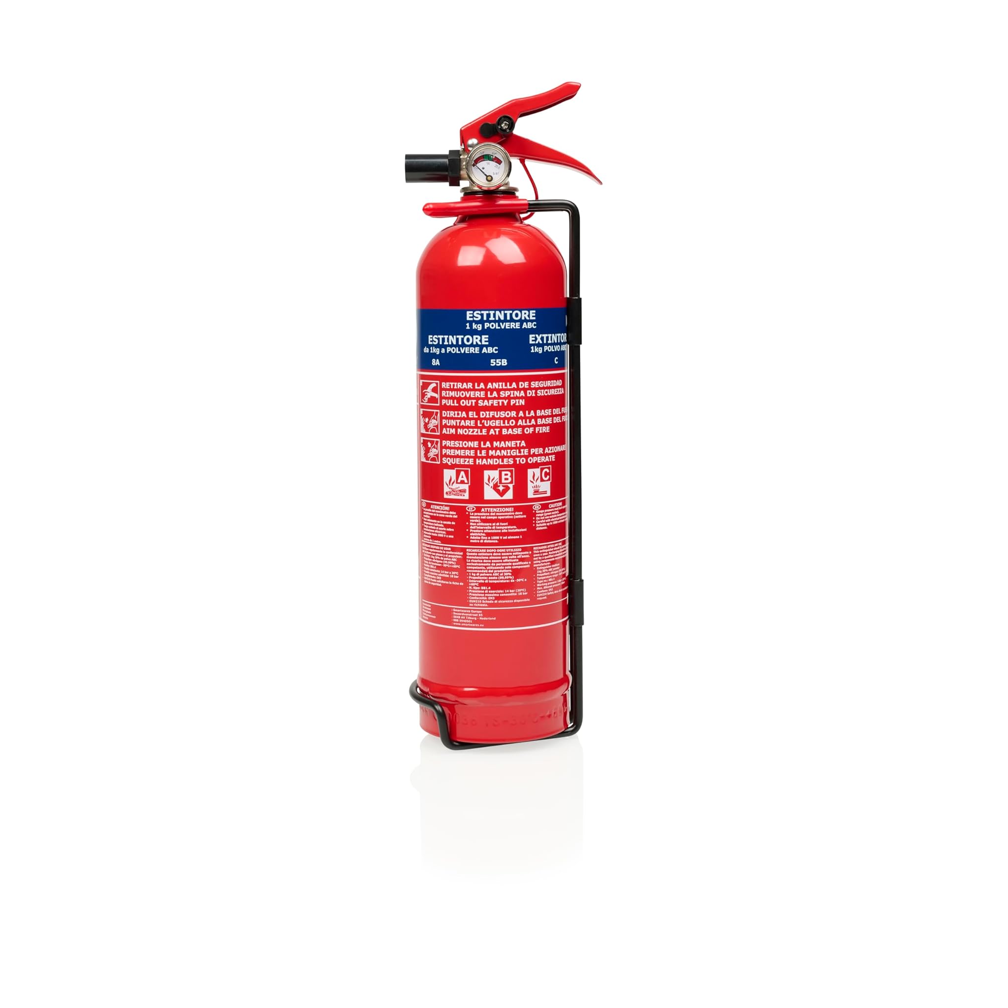 Smartwares Estintore a Polvere 1 kg per Incendi ABC