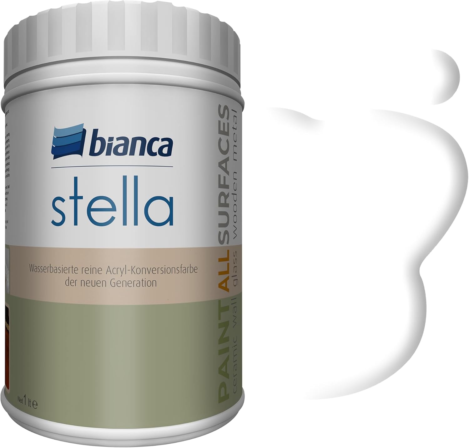 Bianca Stella Vernice per Mobili Premium 1000ml, Bianco