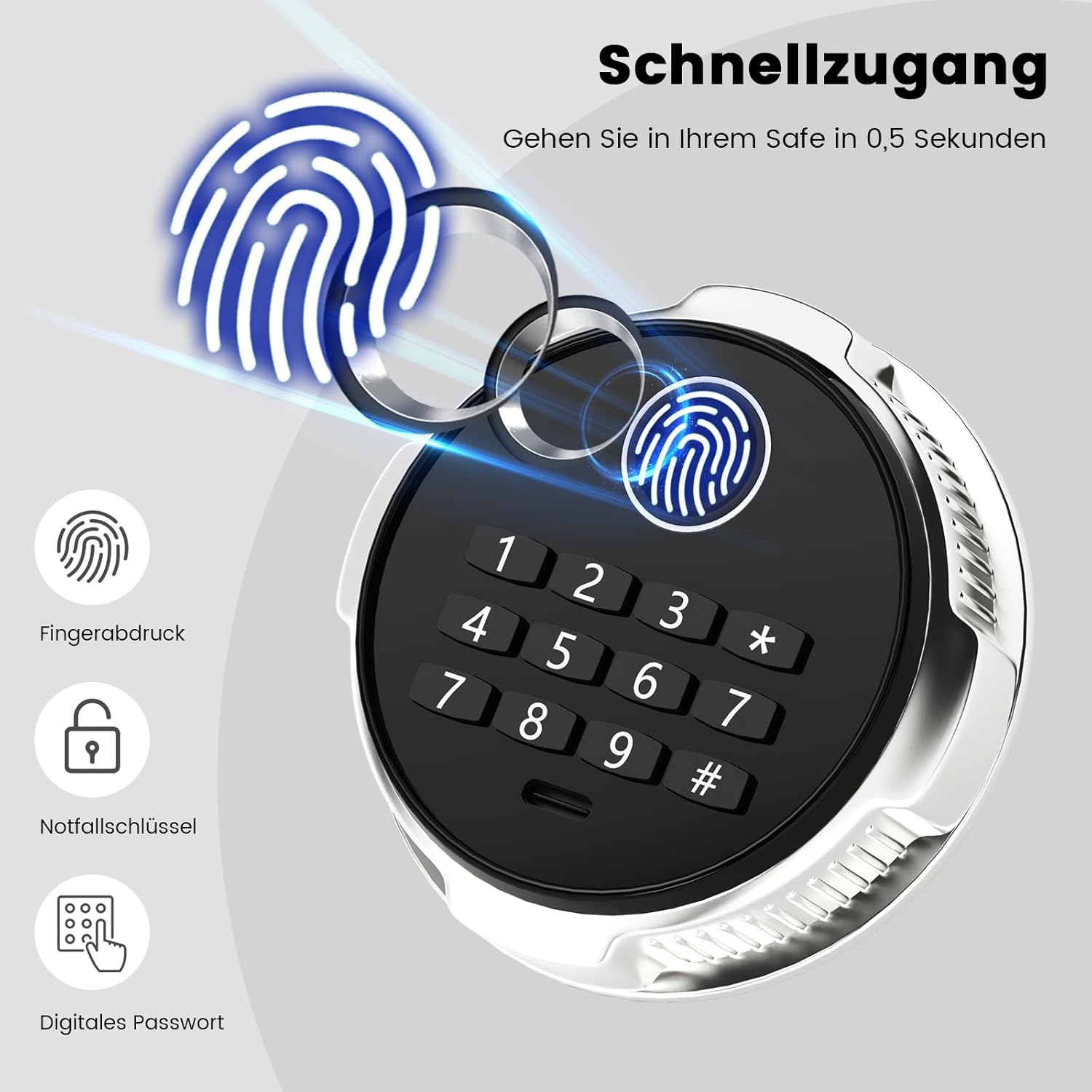 Cassaforte Biometrica Digitale 50L per Casa - immagine 5