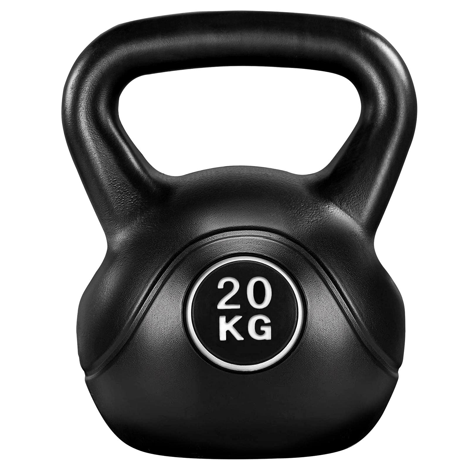 Yaheetech Kettlebell in HDPE e Cemento, Nero
