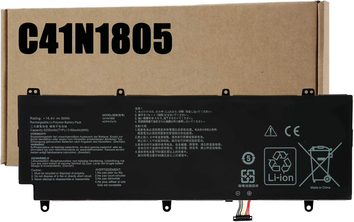 Blesys C41N1805 - Batteria per Asus GX531GM - immagine 1