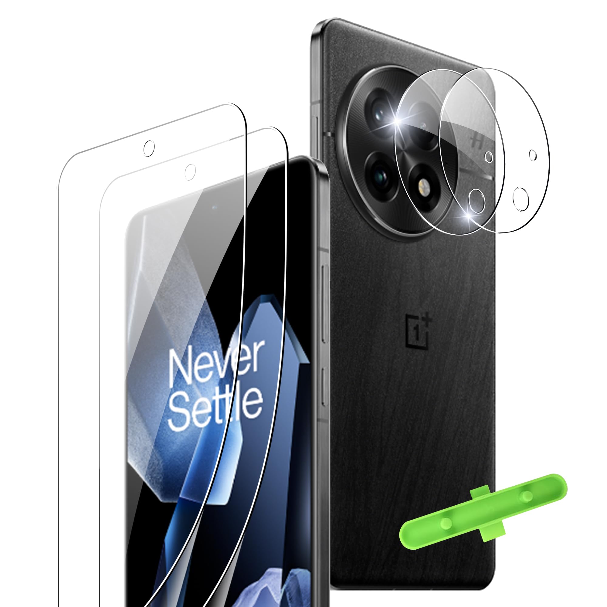 Copertura Completa Pellicola Protettiva Morbida per Oneplus 13 5G,2 Pezzi Pellicola Protettiva Morbida+2 Pezzi Fotocamera Posteriore Vetro Temperato,Senza Bolle