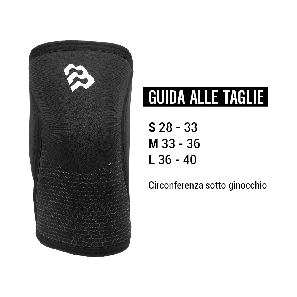 Blor Ginocchiere 2.0 Black 5mm per Powerlifting, M - immagine 4