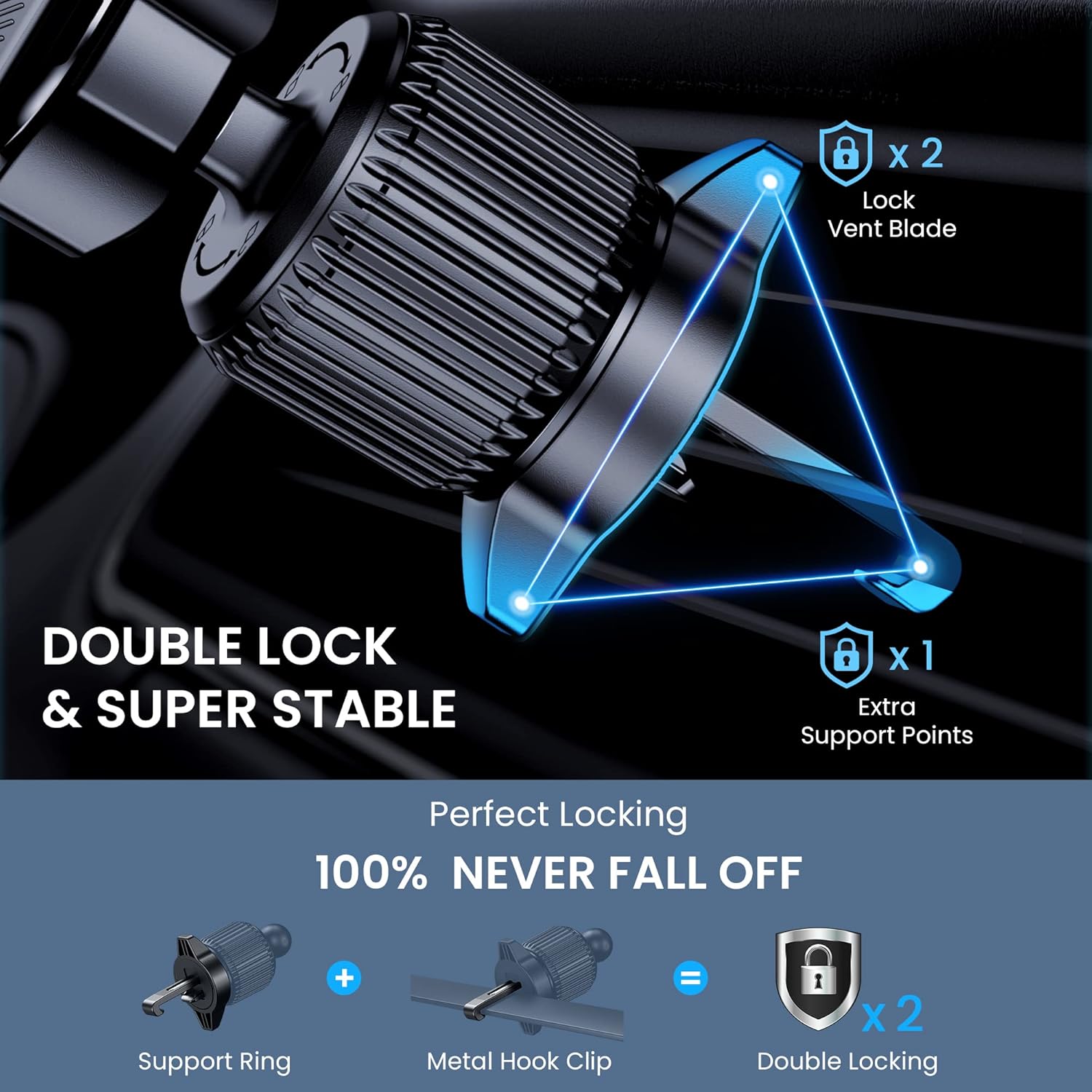 Porta Cellulare Auto per Presa D'aria 360 Gradi - immagine 2