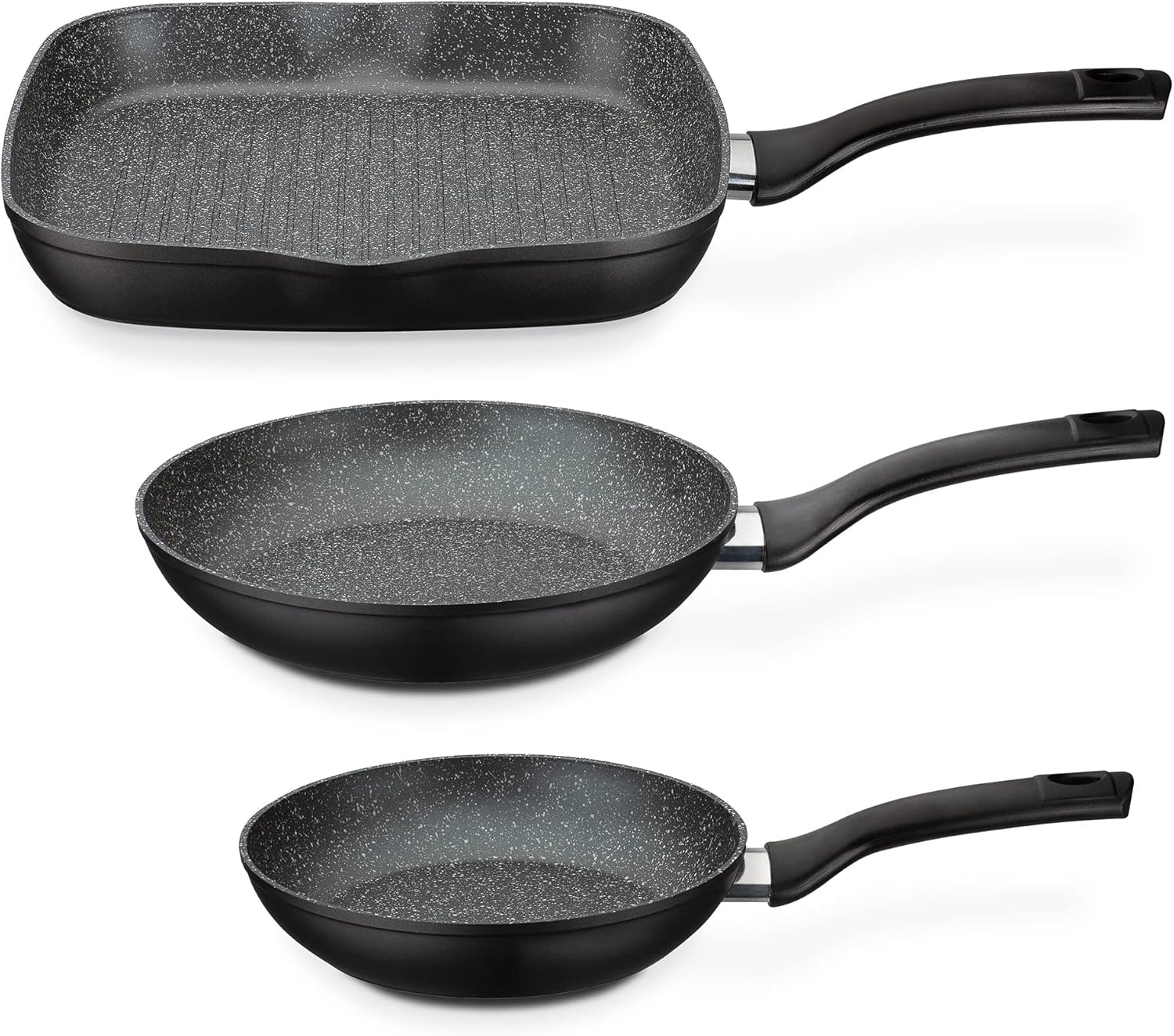 Gsw Set di Padelle Gourmet Granito 3 Pezzi - immagine 1