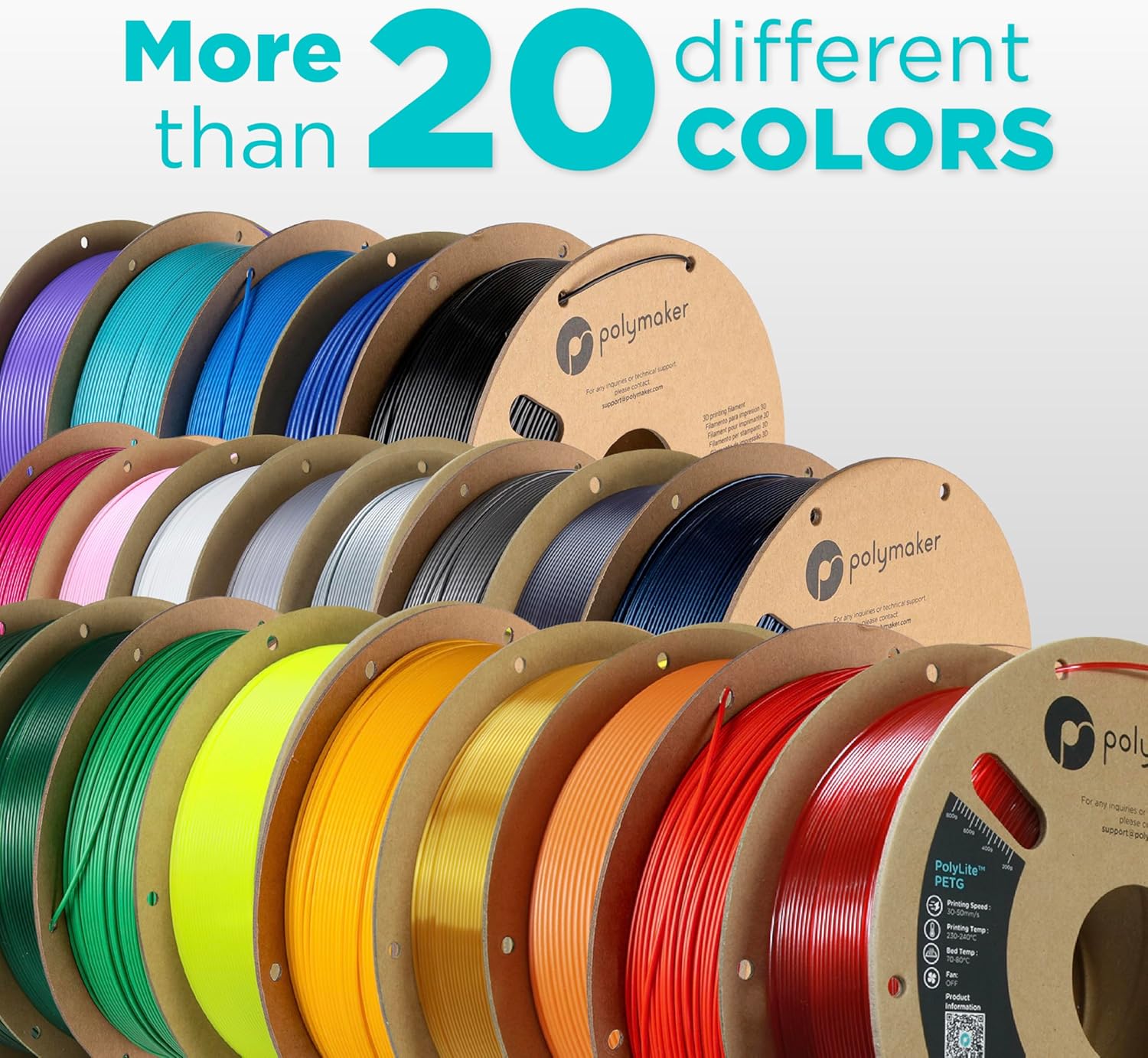 Polymaker PolyLite PETG - 1.75mm - 1kg - Magenta - immagine 3