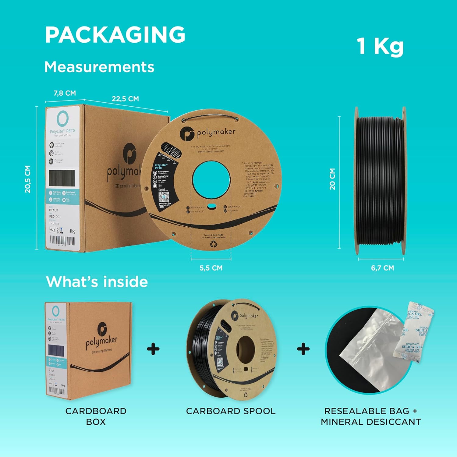 Polymaker PolyLite PETG - 1.75mm - 1kg - Magenta - immagine 8