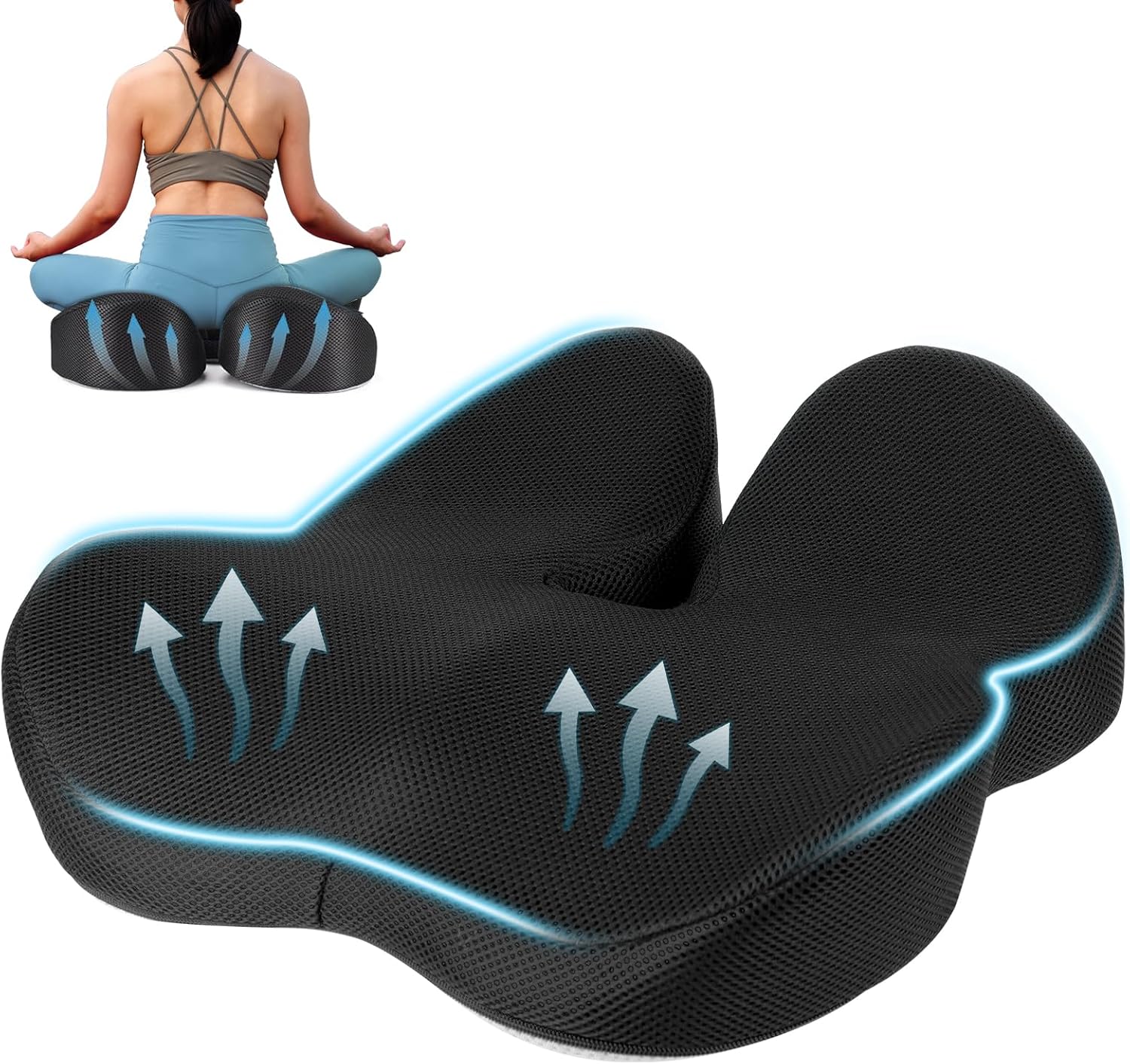 Cuscino Sedia Ufficio Ortopedico Memory Foam - immagine 1