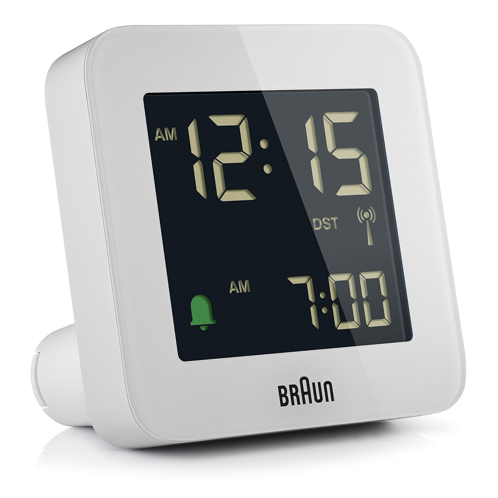 Braun Orologio Sveglia Digitale Radio Controllato, Bianco