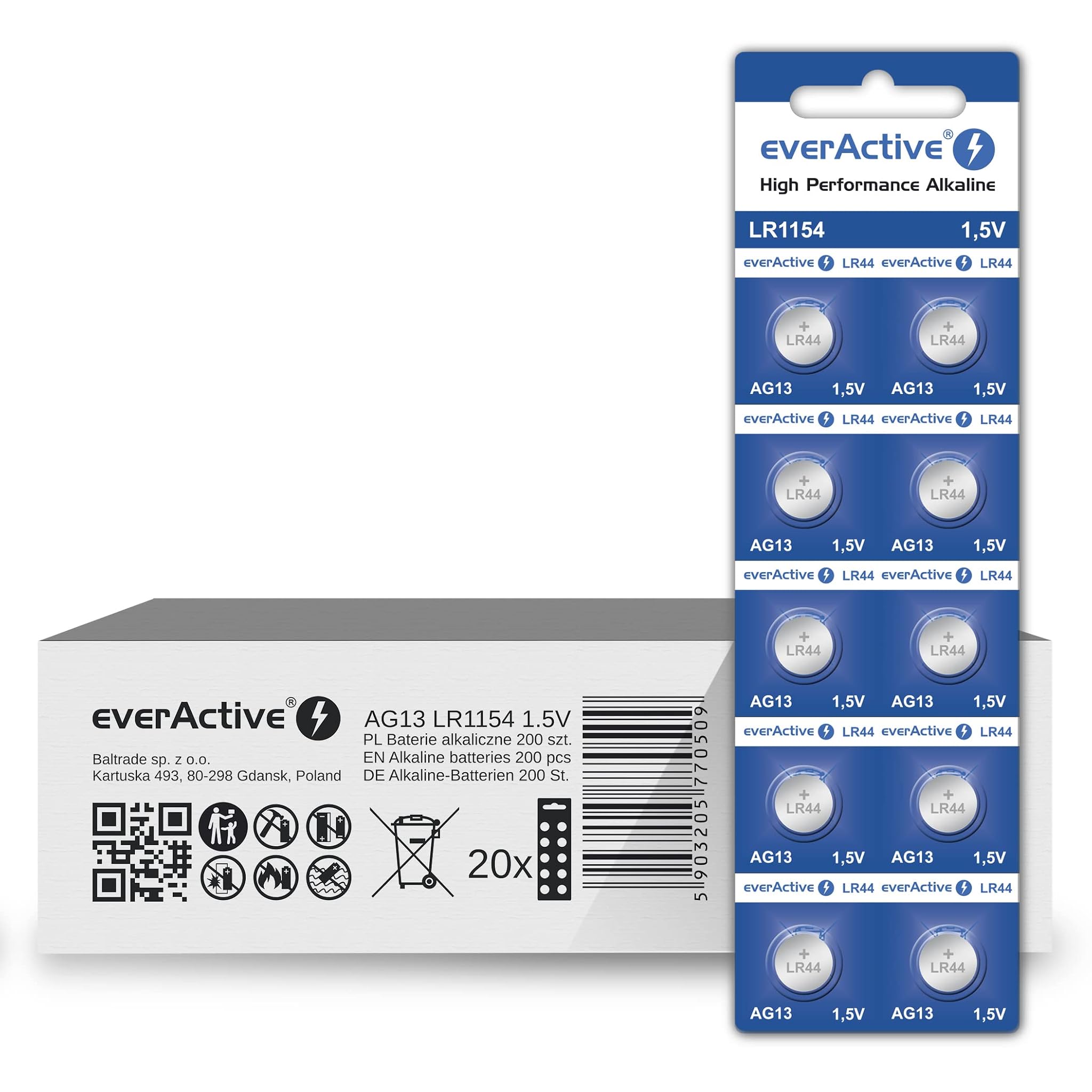 Everactive AG13 - 200 Batterie Alcaline 1.5V