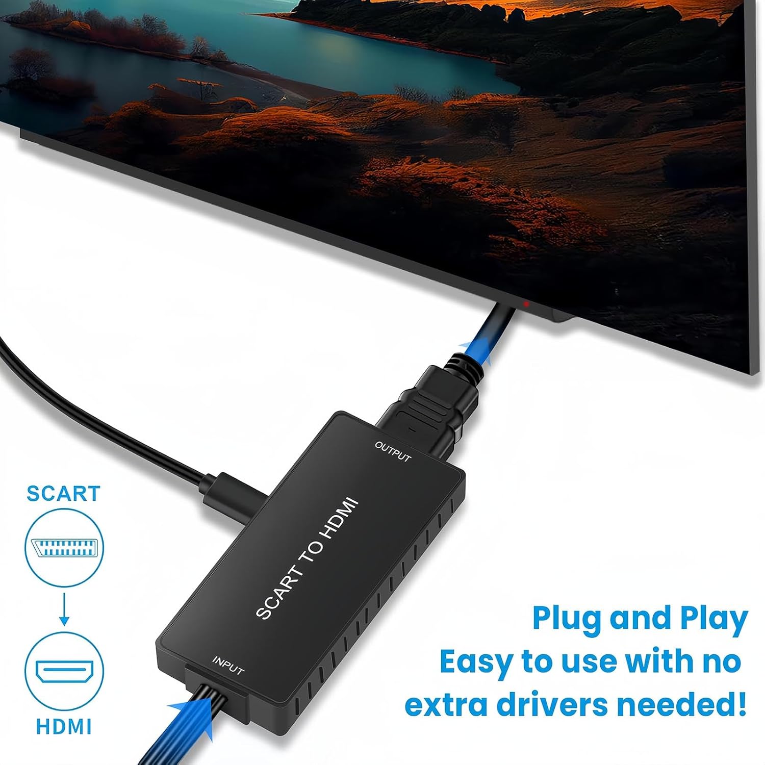 Convertitore da SCART a HDMI con Commutatore 720p/1080p - immagine 3